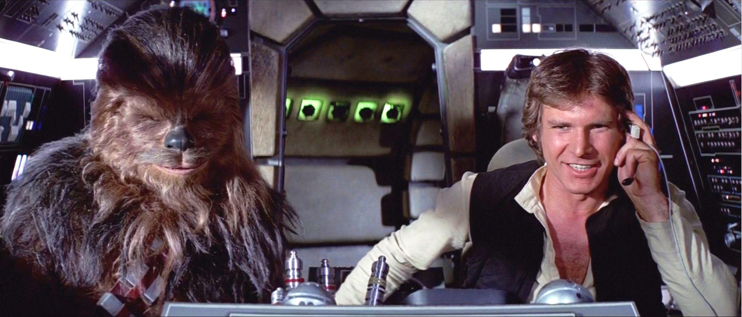 Han Solo, Chewbacca, Star Wars, HD, Desktop, 2540x1090 Dual Screen Desktop