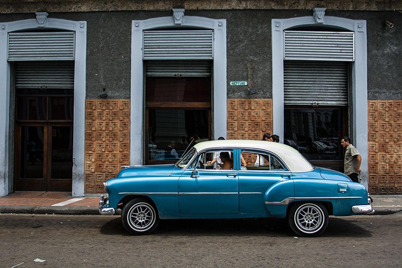 Havanna, Kuba, Straße, Oldtimer, Blau, 1280x860 HD Desktop