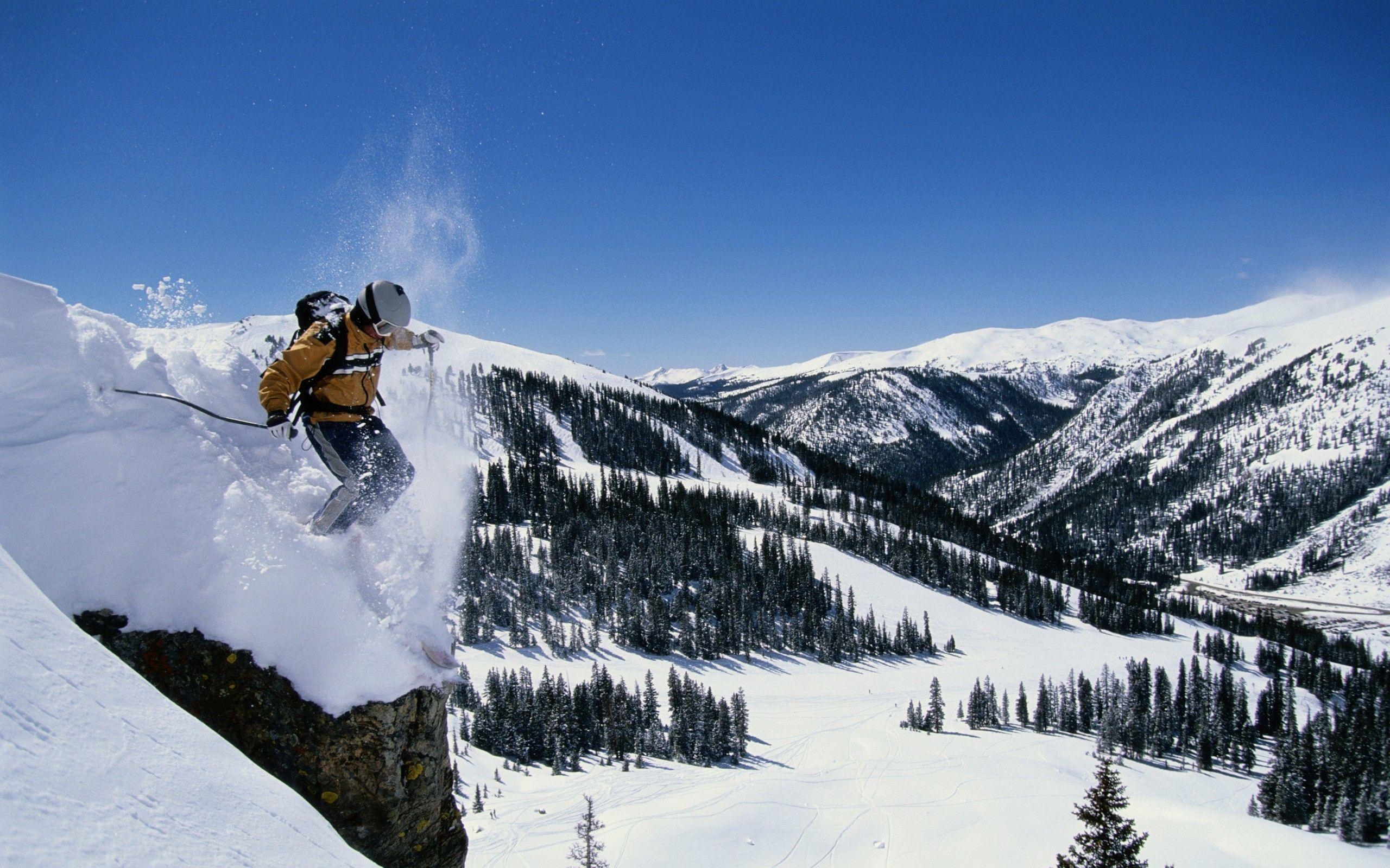 Skifahren, Hintergrundbild, Sport, Schnee, Abenteuer, 2560x1600 HD Desktop