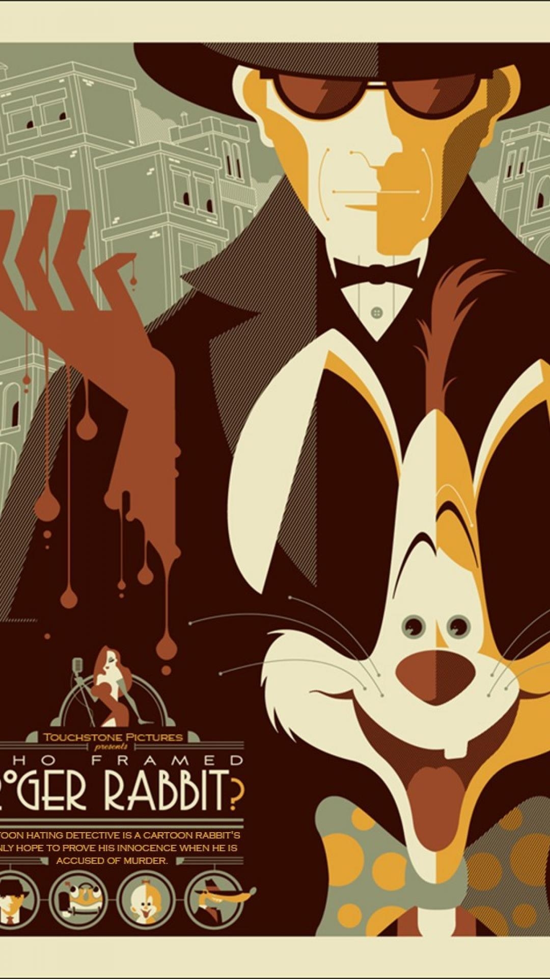 Roger Rabbit, Zeichentrick, Film, Animation, Cartoon, 1080x1920 Full HD Handy