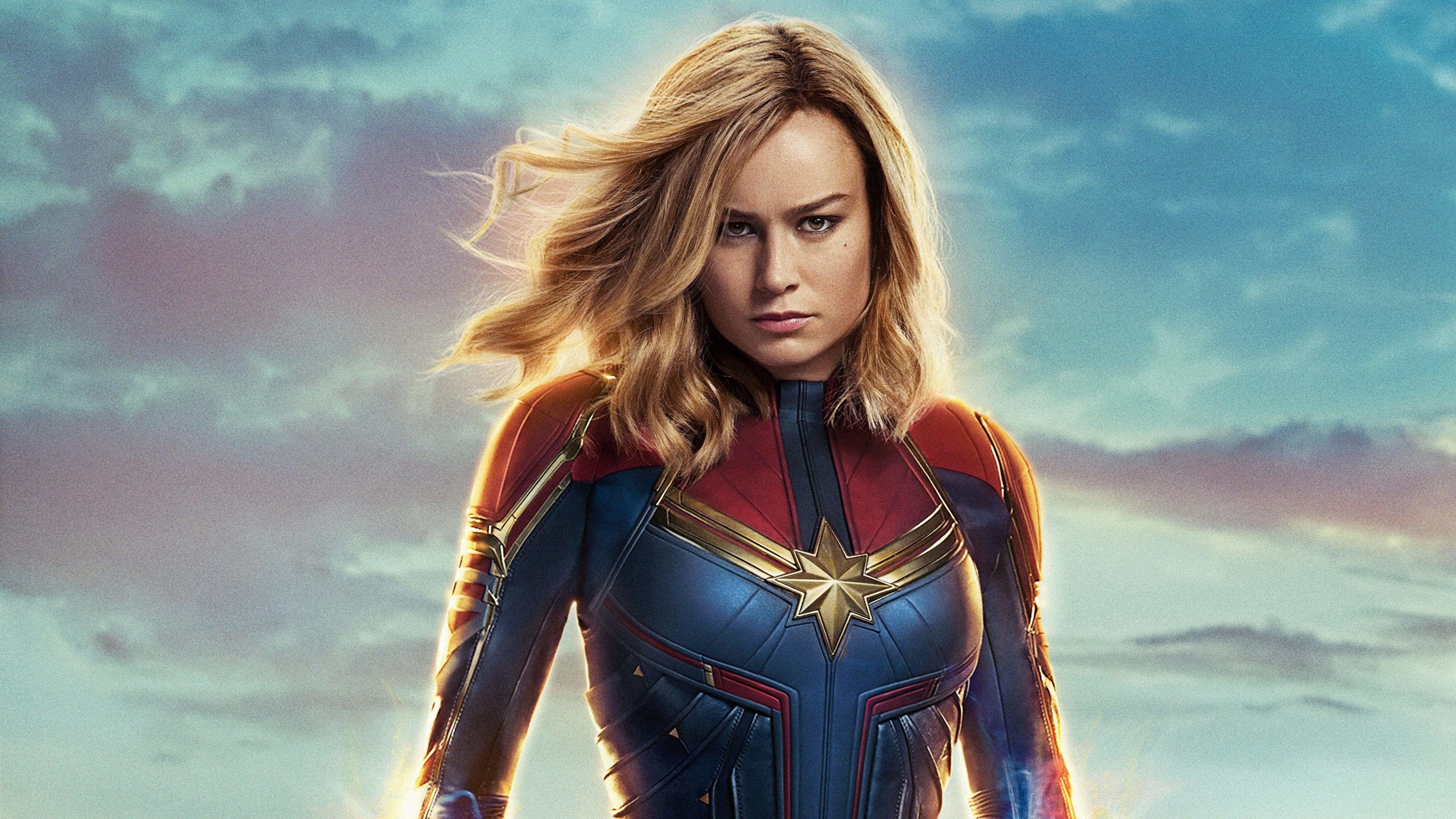 Captain Marvel, Brie Larson, 4K, Download, Bild, 3840x2160 4K Desktop