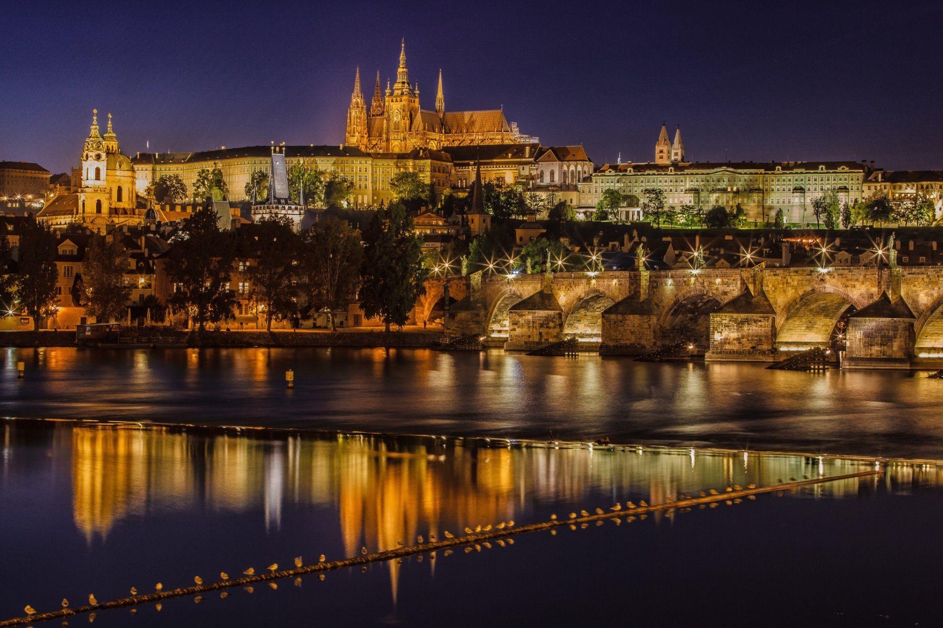 Prag bei Nacht, Tschechische Republik, HD Hintergrund, Reisen, 1920x1280 HD Desktop