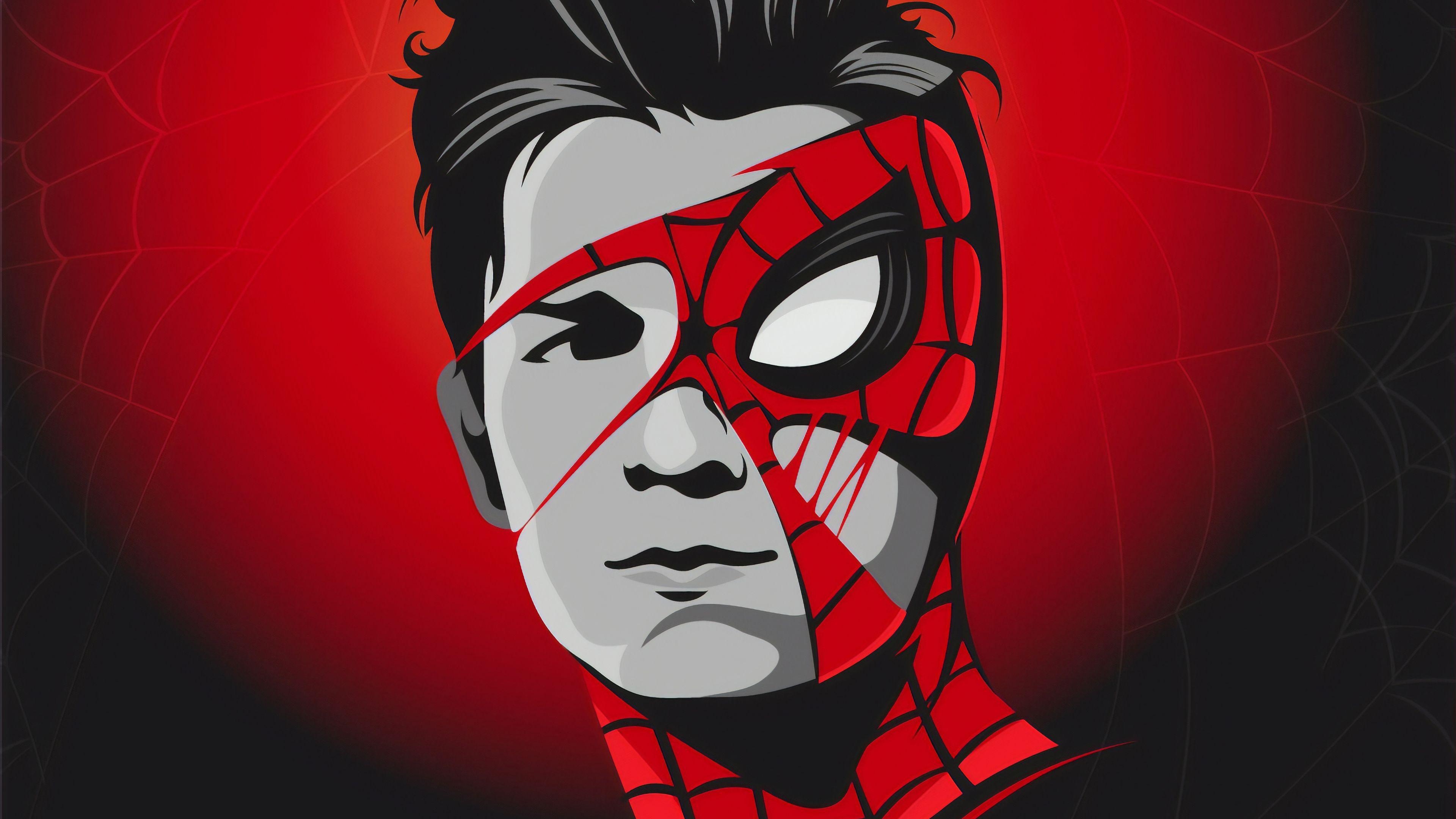 Tom Holland, Spider-Man, Maske, 4K, Dribbble, 3840x2160 4K Desktop