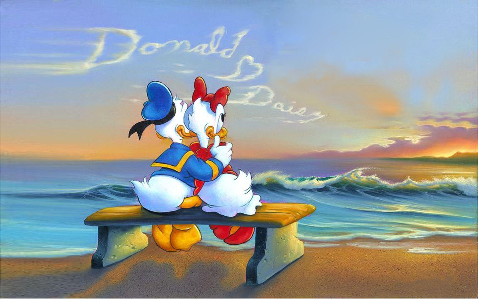 Donald Duck, Daisy, Cartoon, Disney, Hintergrund, 1920x1200 HD Desktop