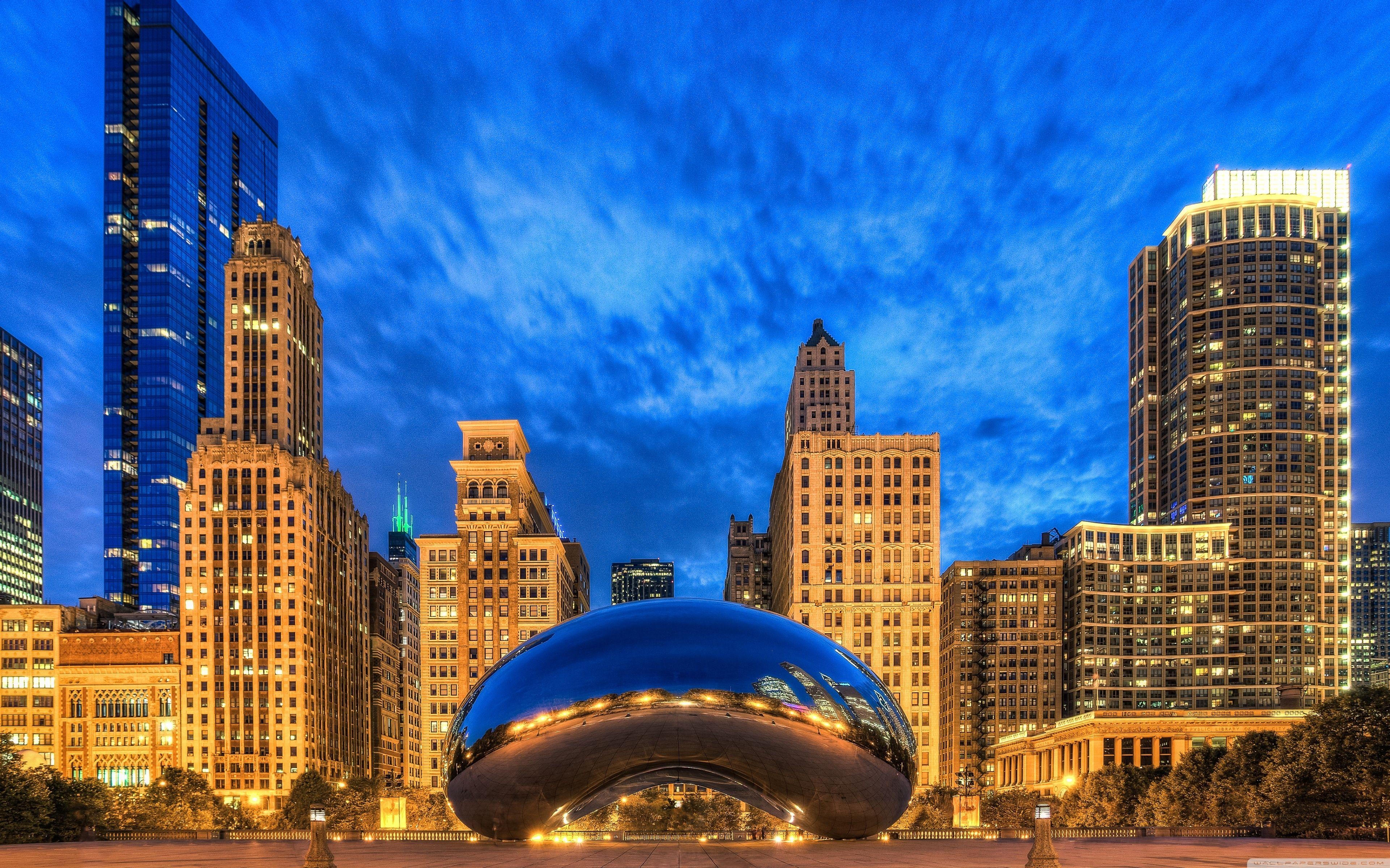 Chicago, Cloud Gate, Millennium Park, Architektur, Illinois, 3840x2400 4K Desktop