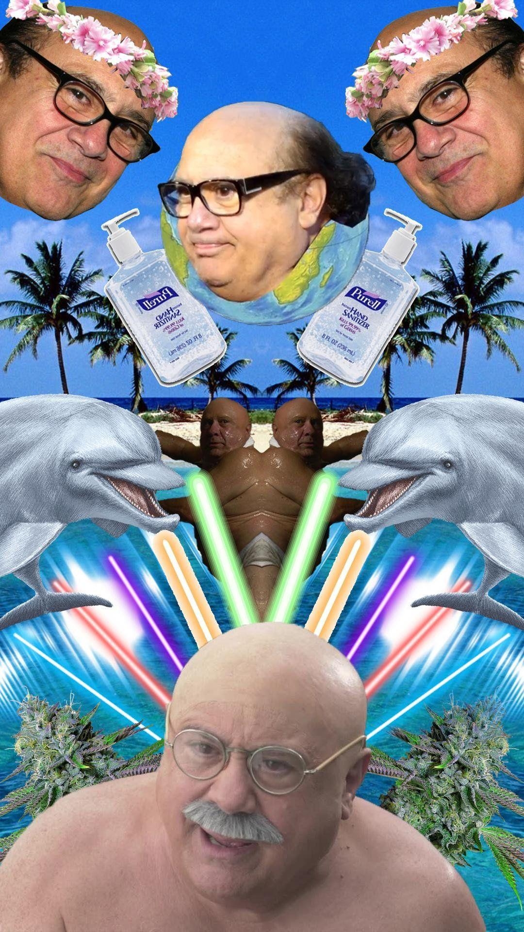 Danny DeVito, Symmetrie, Hintergrund, Kommentare, Schauspieler, 1080x1920 Full HD Handy