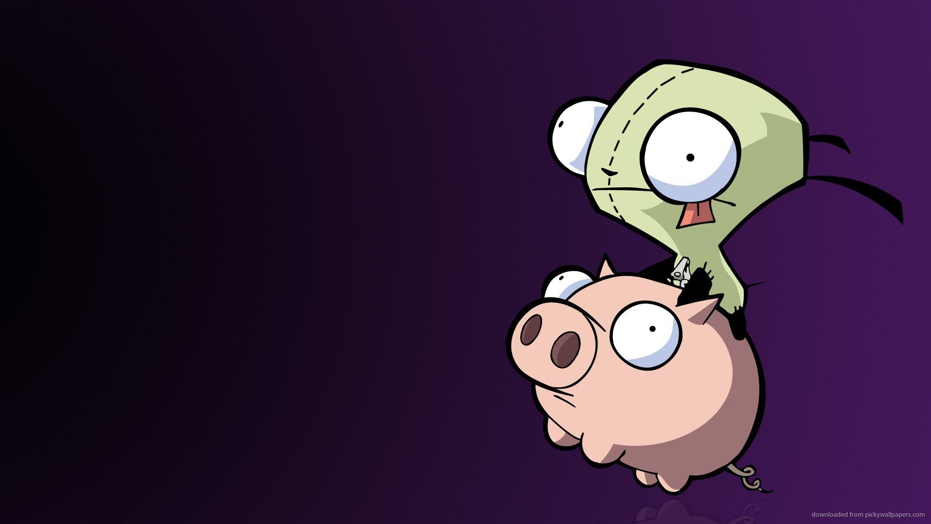 Invader Zim, Gir, Cartoons, Nickelodeon, Humor, 1920x1080 Full HD Desktop