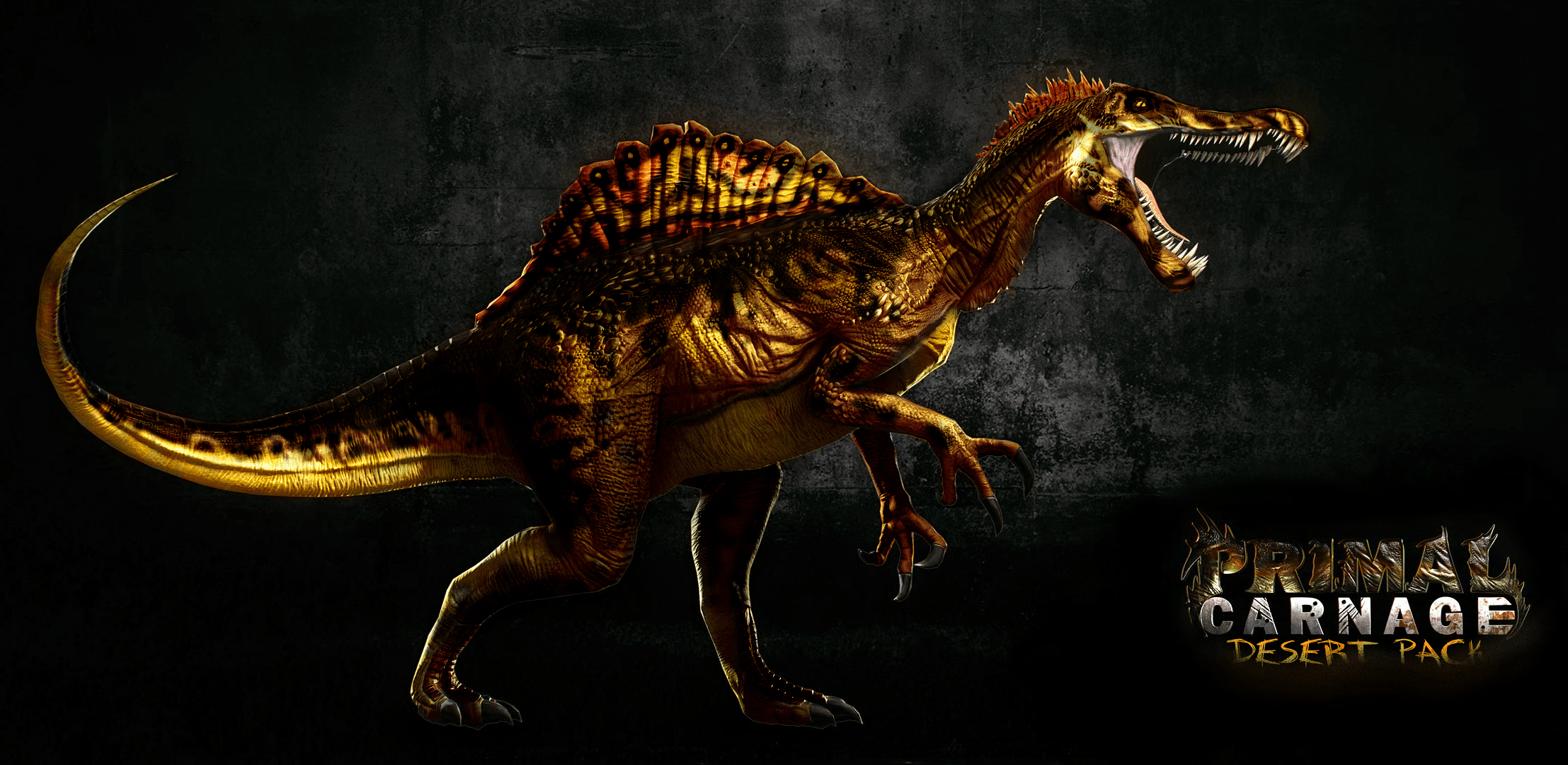 Spinosaurus, Realistisch, Dinosaurier, Bild, Prähistorisch, 2220x1080 Dual Screen Desktop