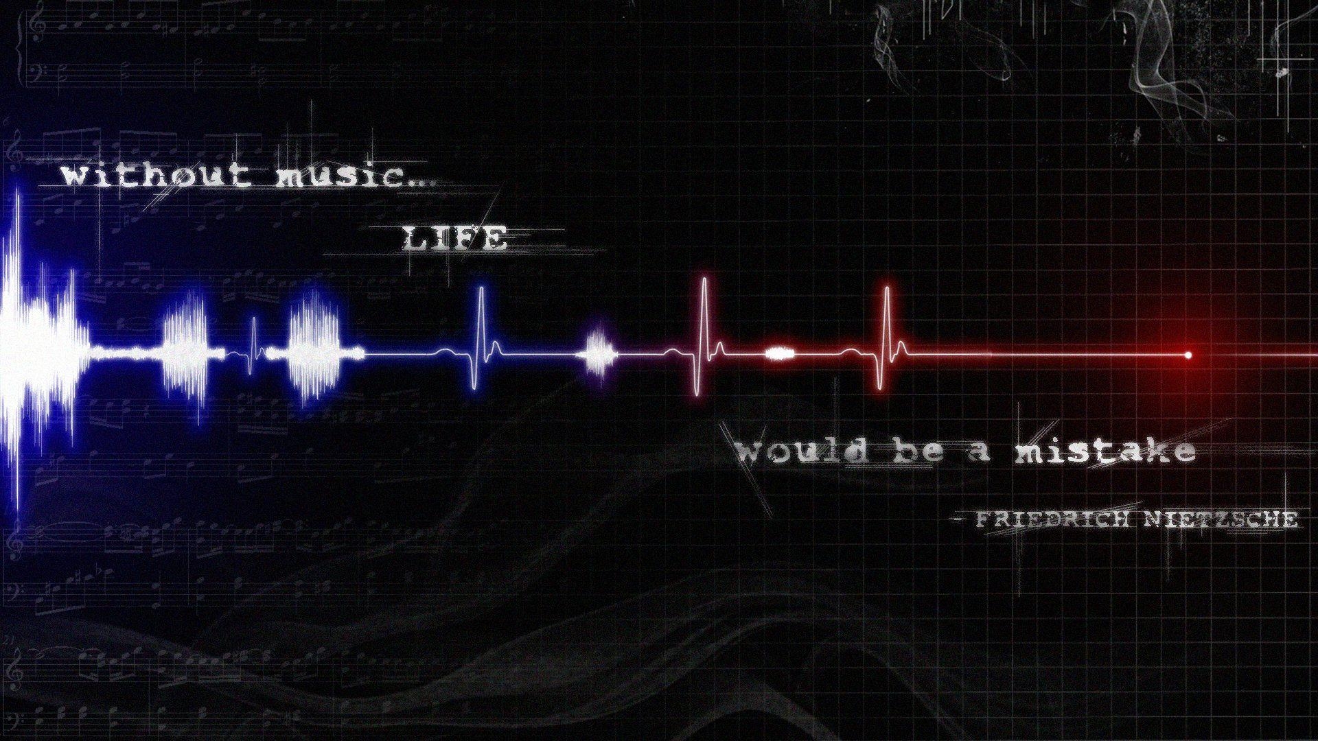 Friedrich Nietzsche, Musik, EKG, Philosophie, Zitate, 1920x1080 Full HD Desktop