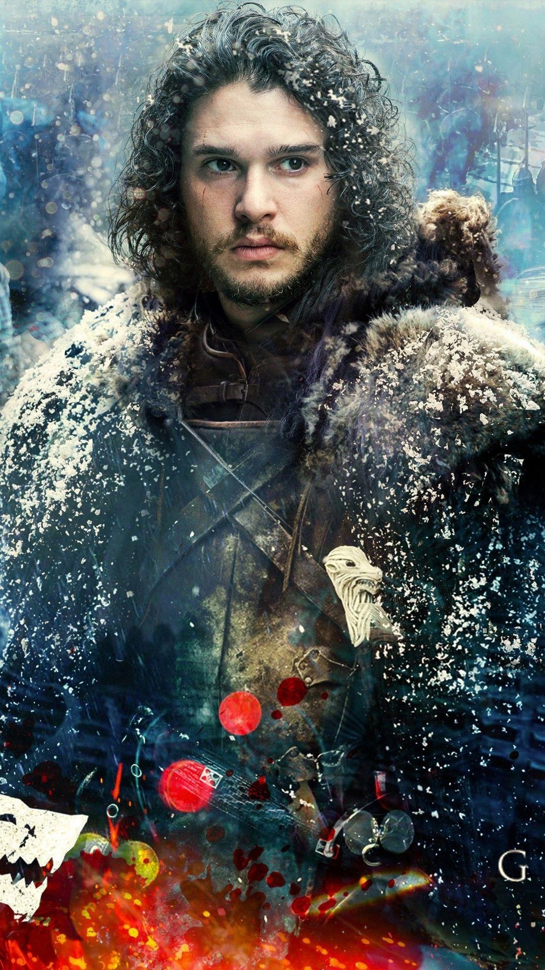 Jon Snow, Game of Thrones, Staffel 7, 4K, HD, 1080x1920 Full HD Handy