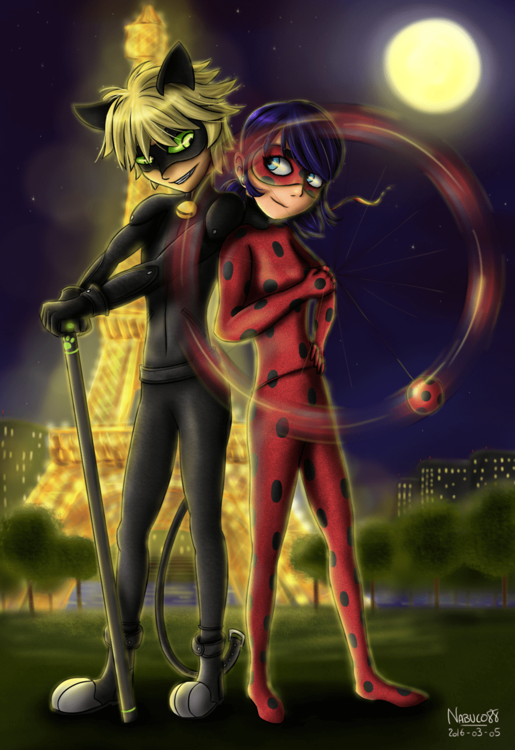 Ladybug, Fan Art, Chat Noir, Kunst, Miraculous, 1030x1490 HD Handy