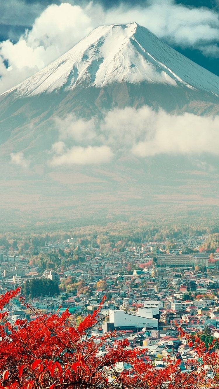 Mount Fuji, Japan, Stadt, iPhone, Wallpaper, 750x1340 HD Handy