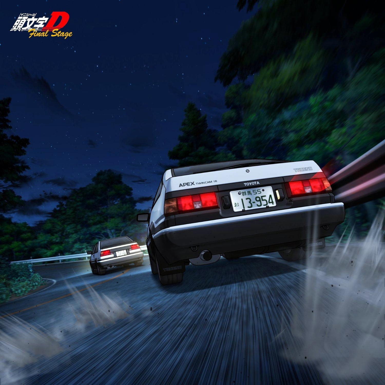 Initial D, Anime, HD, Drift, Hintergrund, 1500x1500 HD Handy