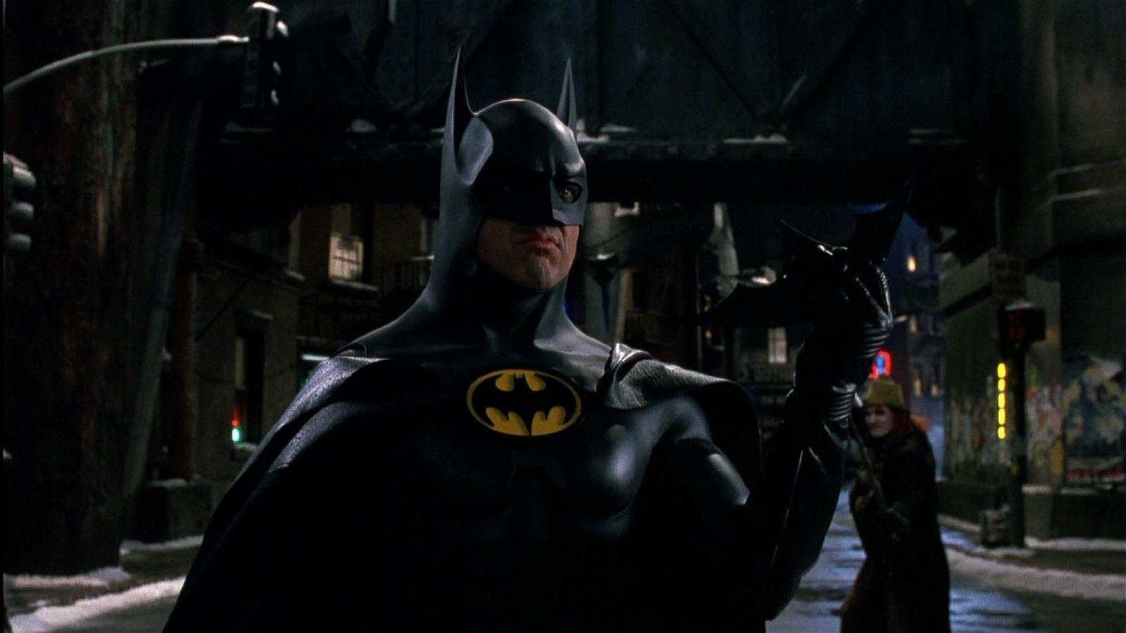 Michael Keaton, Batsuit, Batman Returns, Auktion, Film, 1600x900 HD Desktop