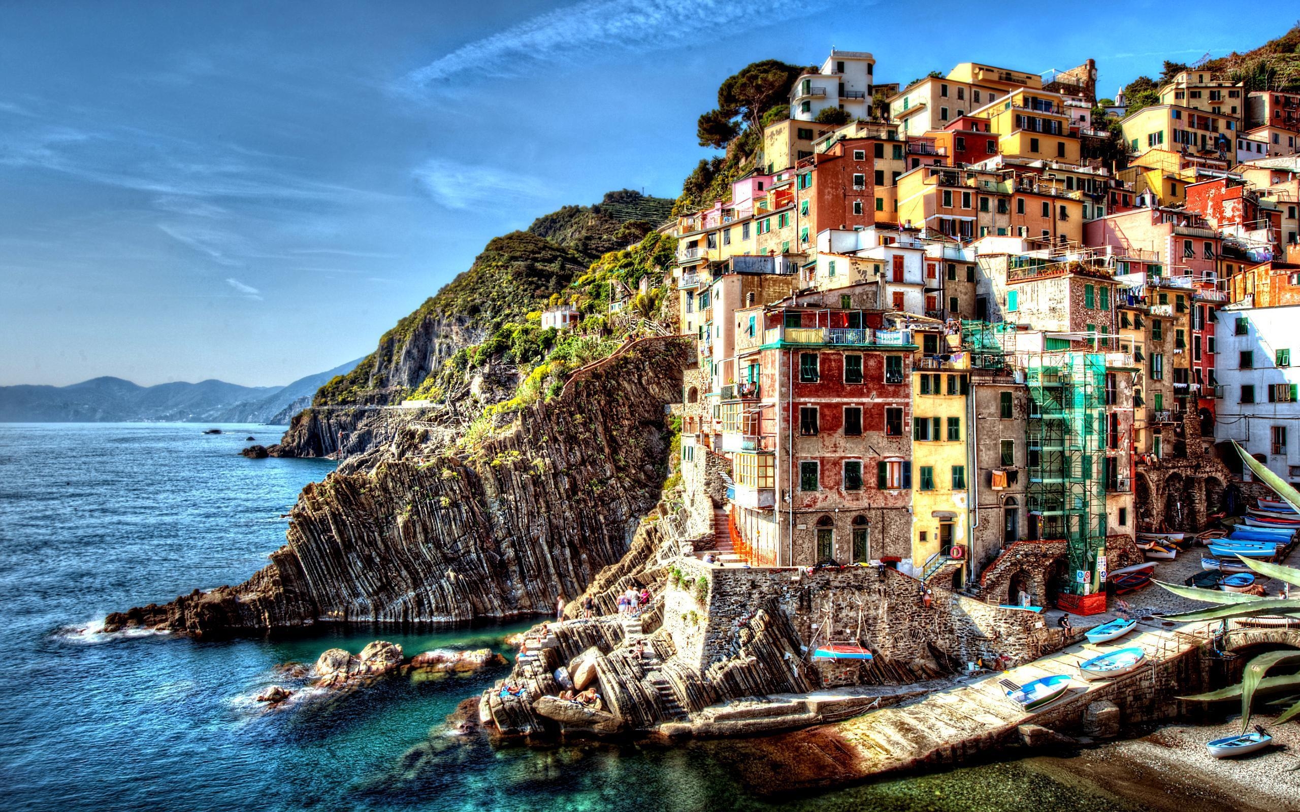 Cinque Terre, Widescreen, Meer, Italien, Hoch, 2560x1600 HD Desktop