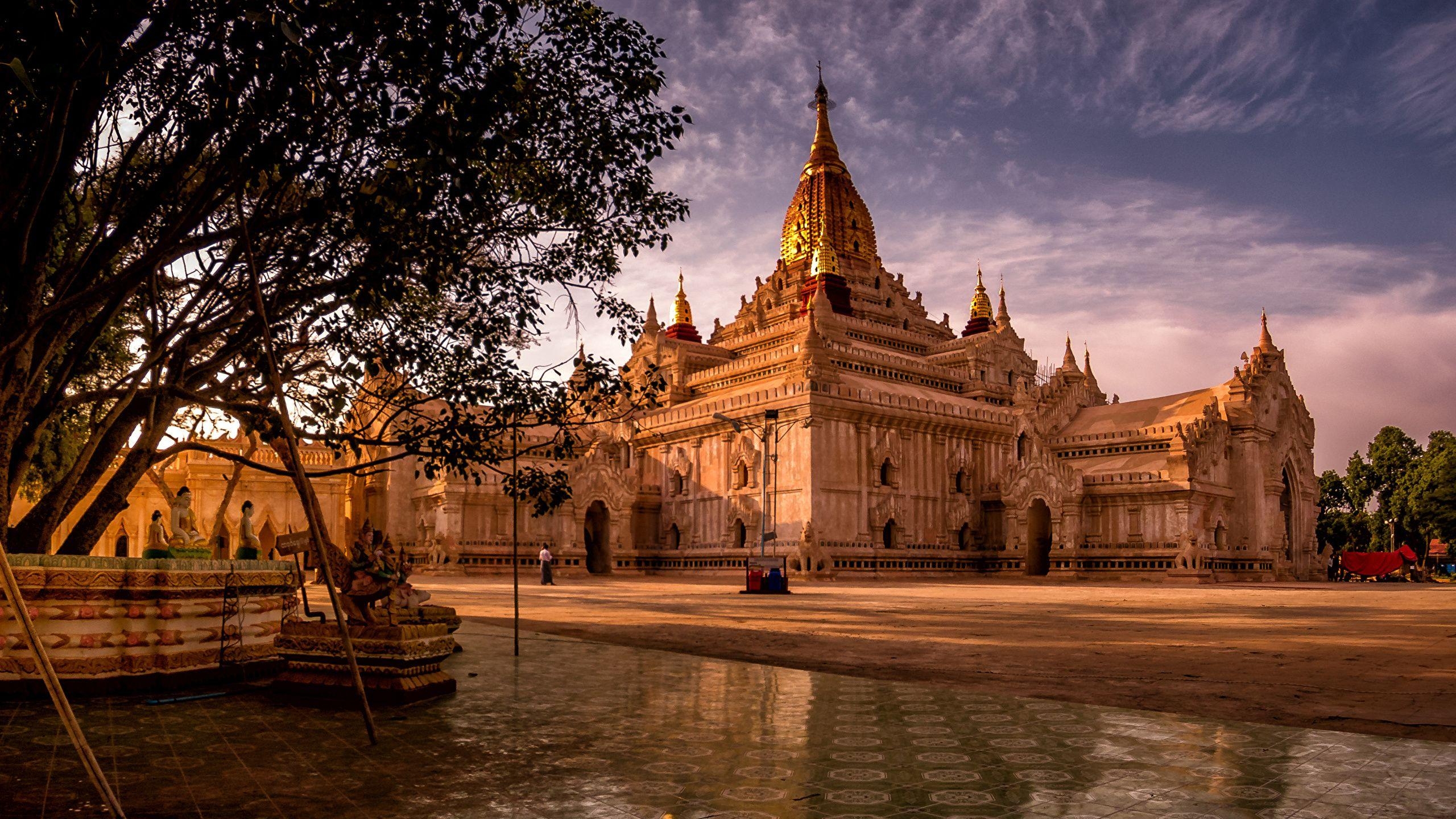 Bagan, Myanmar, Tempel, Städte, Skulpturen, 2560x1440 HD Desktop