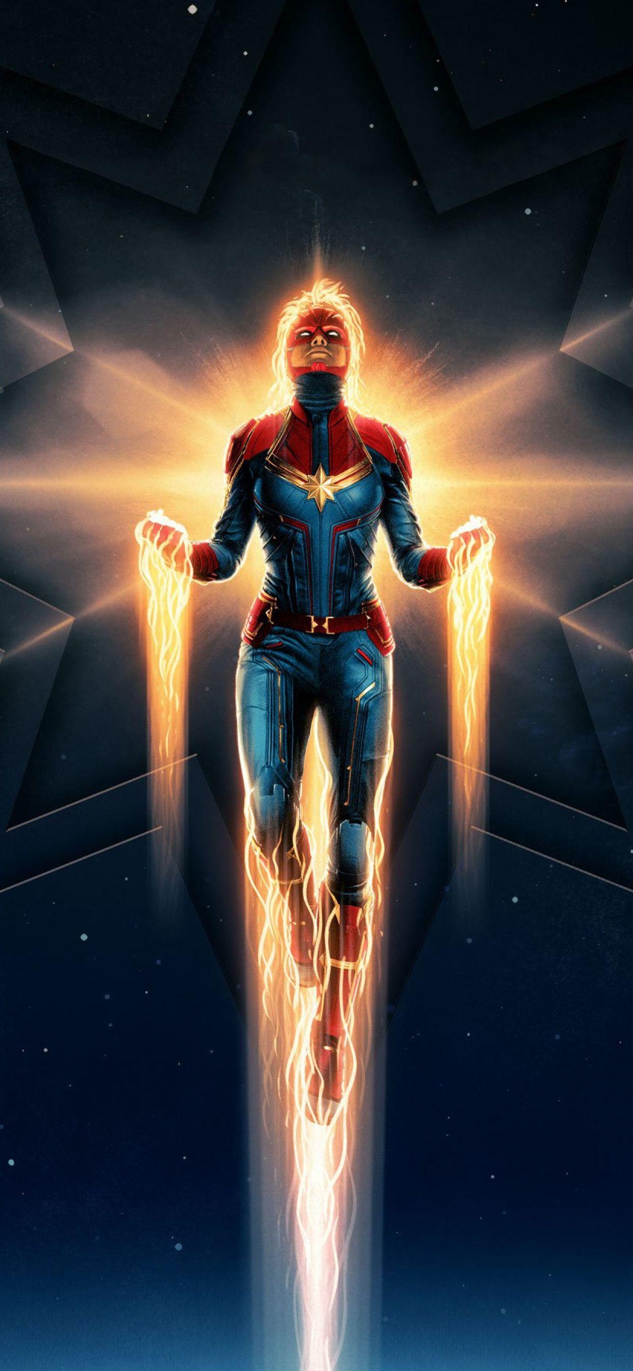 Captain Marvel, 2019 Film, Brie Larson, iPhone XS Max, Hintergrundbild, 1250x2690 HD Handy