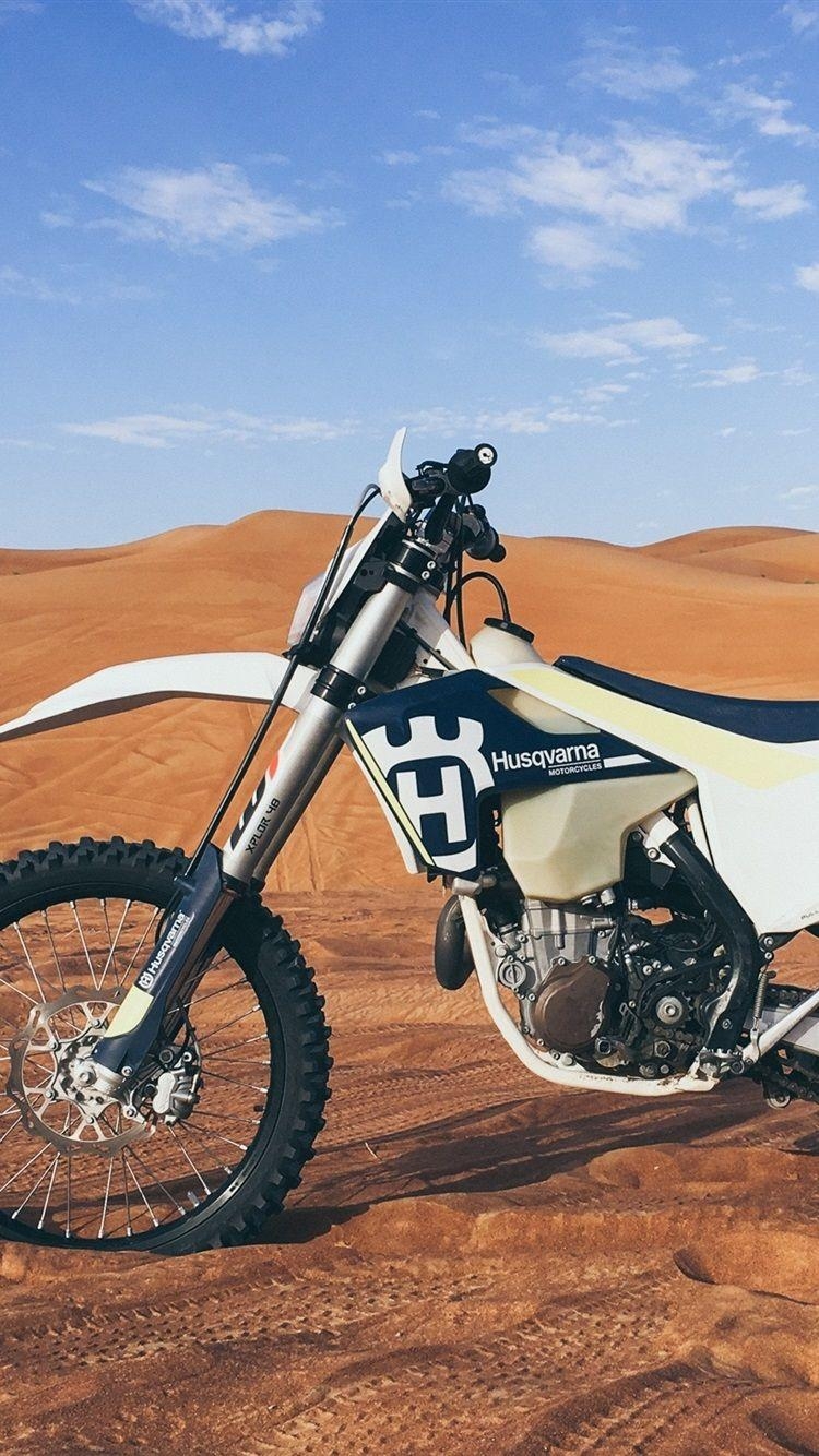 Husqvarna, Motorrad, Wüste, iPhone, Design, 750x1340 HD Handy