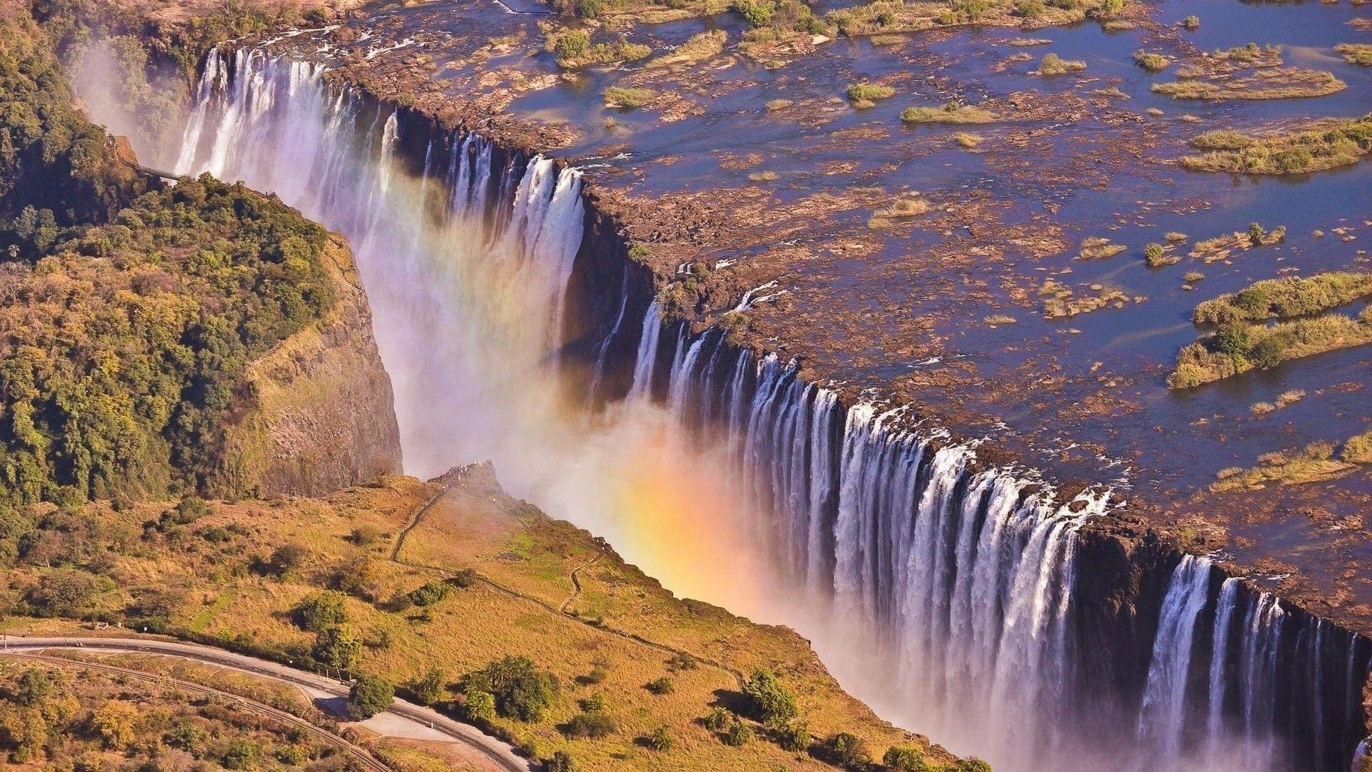 Victoriafälle, Zambezi, Wasserfälle, Afrika, Natur, 1920x1080 Full HD Desktop