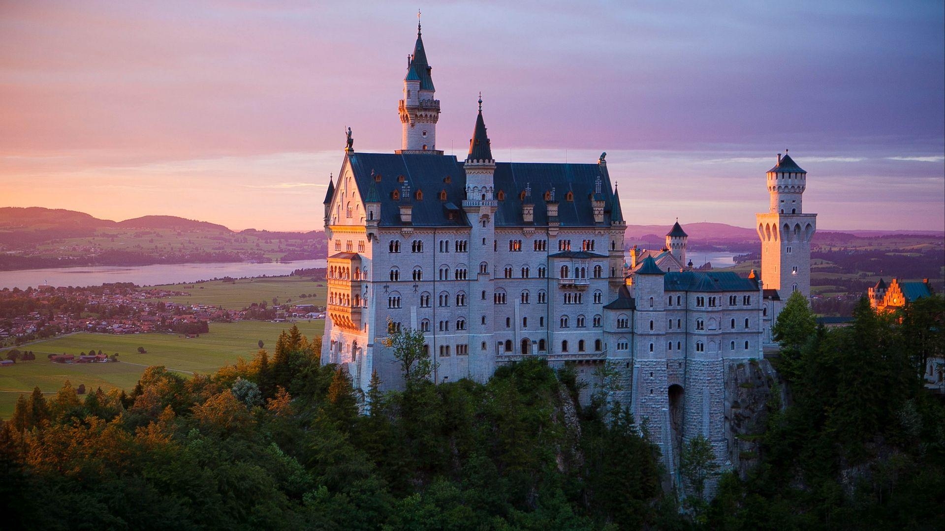 Schloss Neuschwanstein, Architektur, Bayern, Deutschland, Traumschloss, 1920x1080 Full HD Desktop