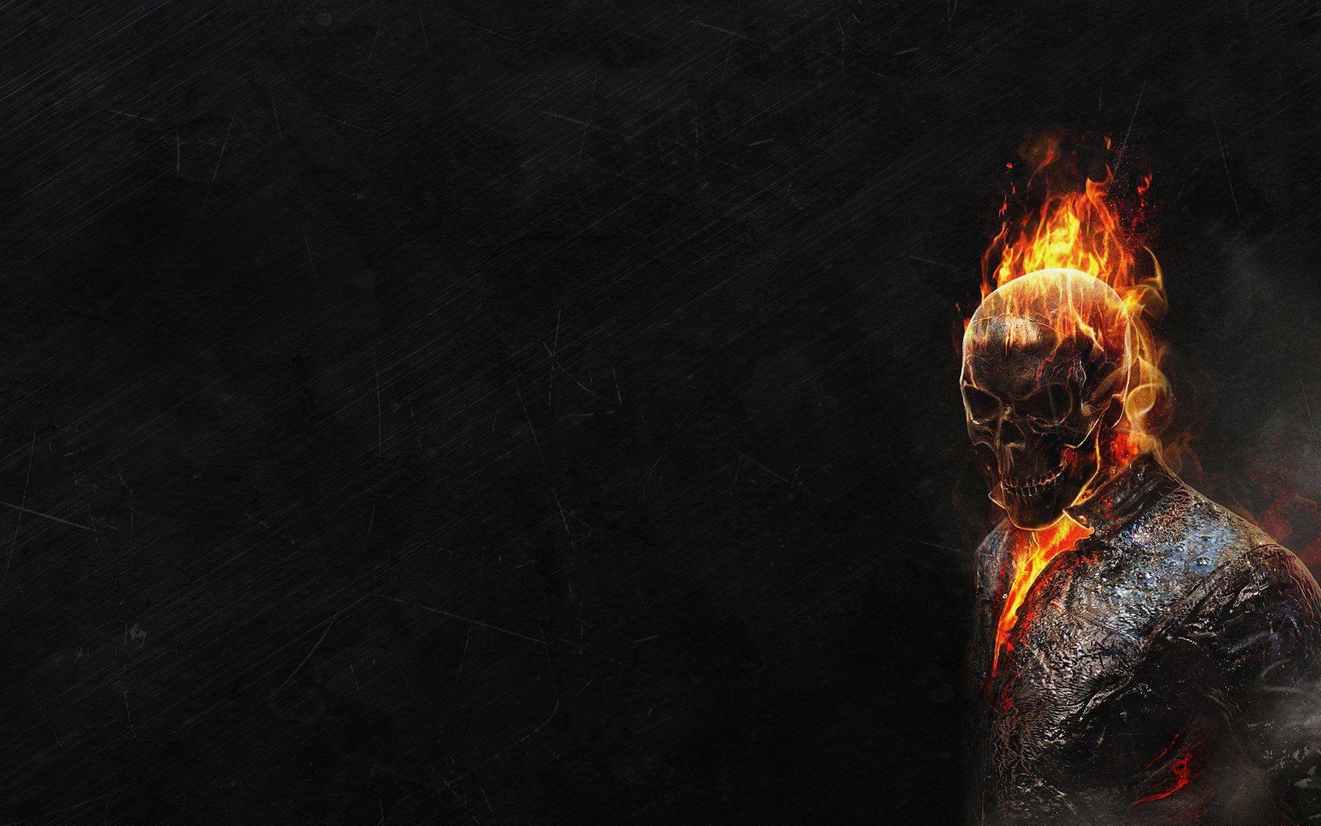 Ghost Rider, Nicolas Cage, Filmkunst, Feuer, Kette, 1920x1200 HD Desktop