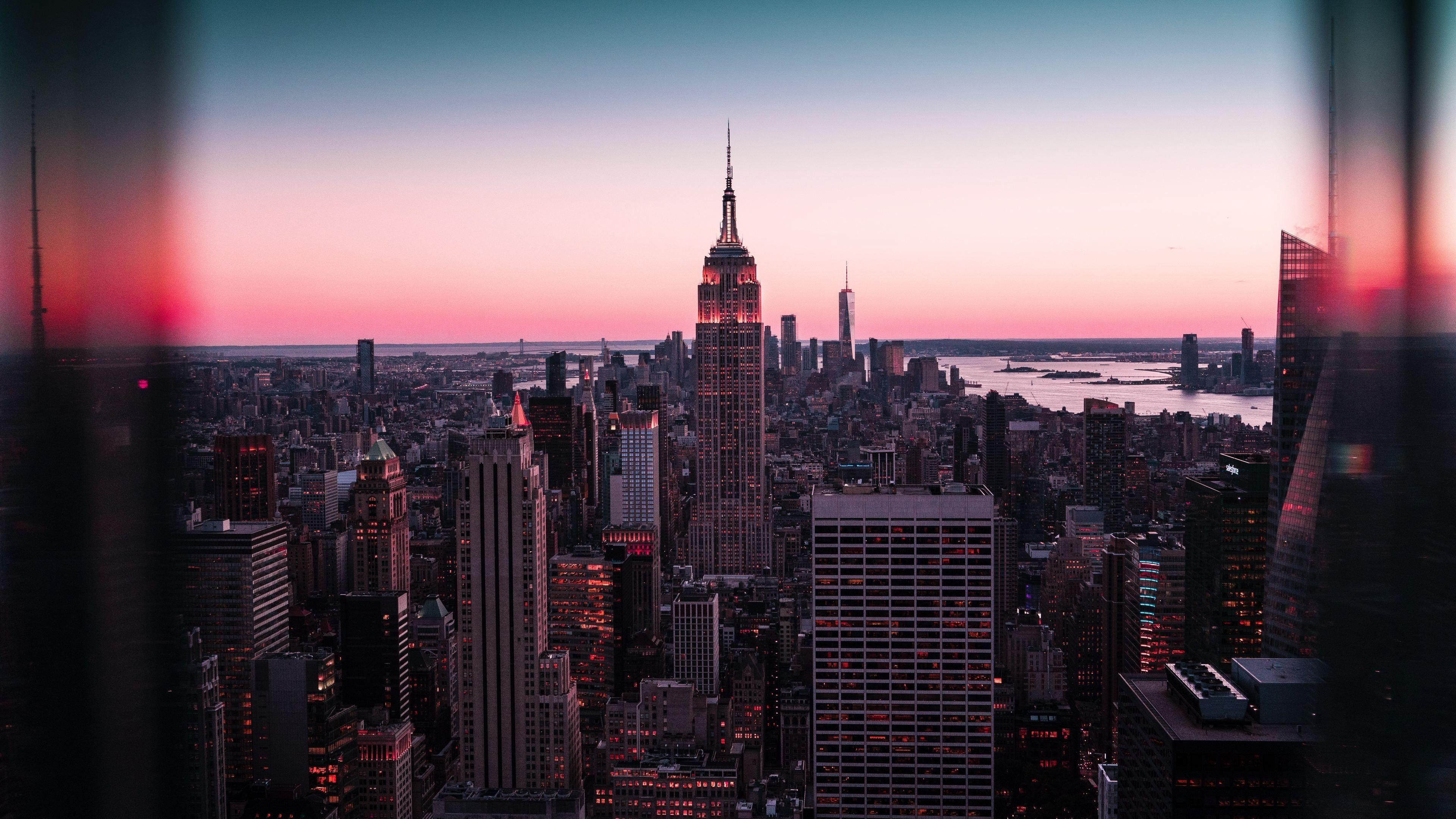 Empire State Building, New York, 4K, Reisen, Welt, 3840x2160 4K Desktop