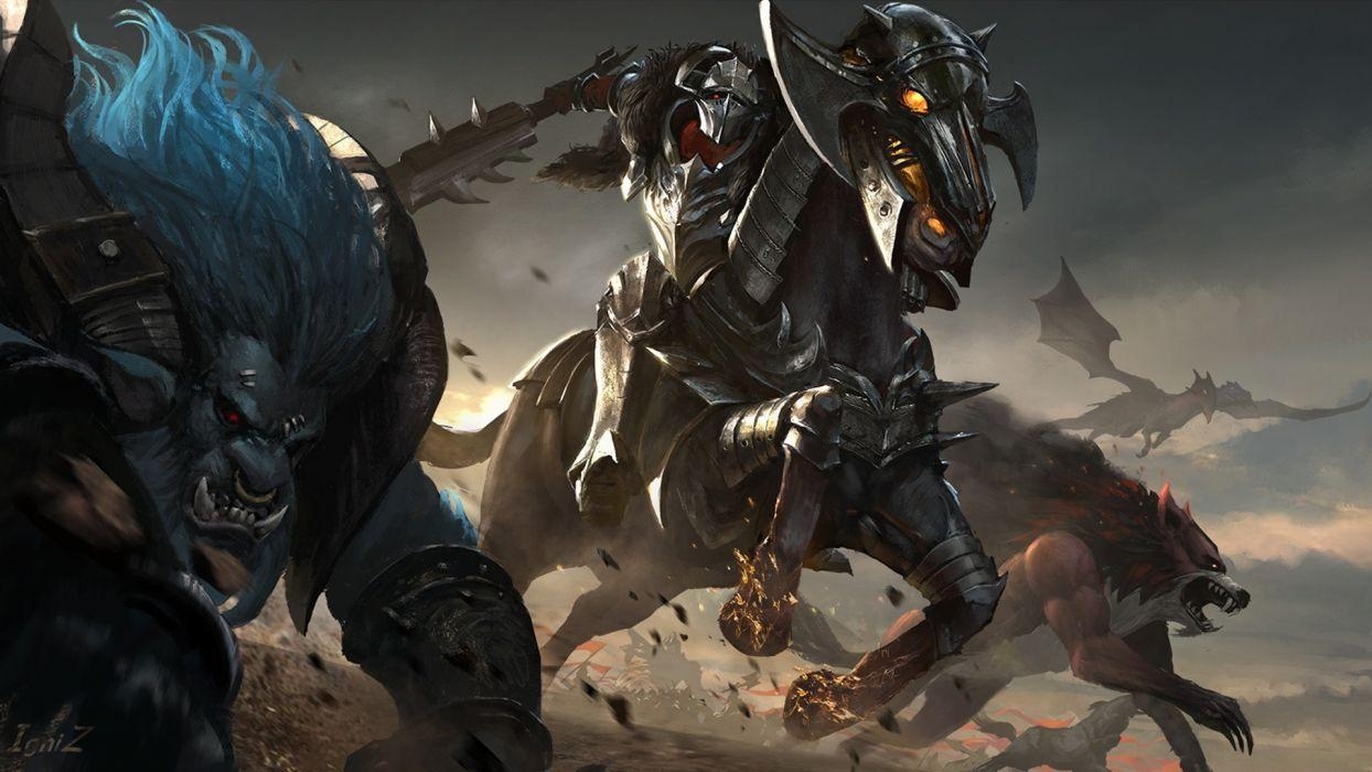 Lycan, Dota 2, Chaos Knight, Barathrum, Wallpaper, 1250x700 HD Desktop