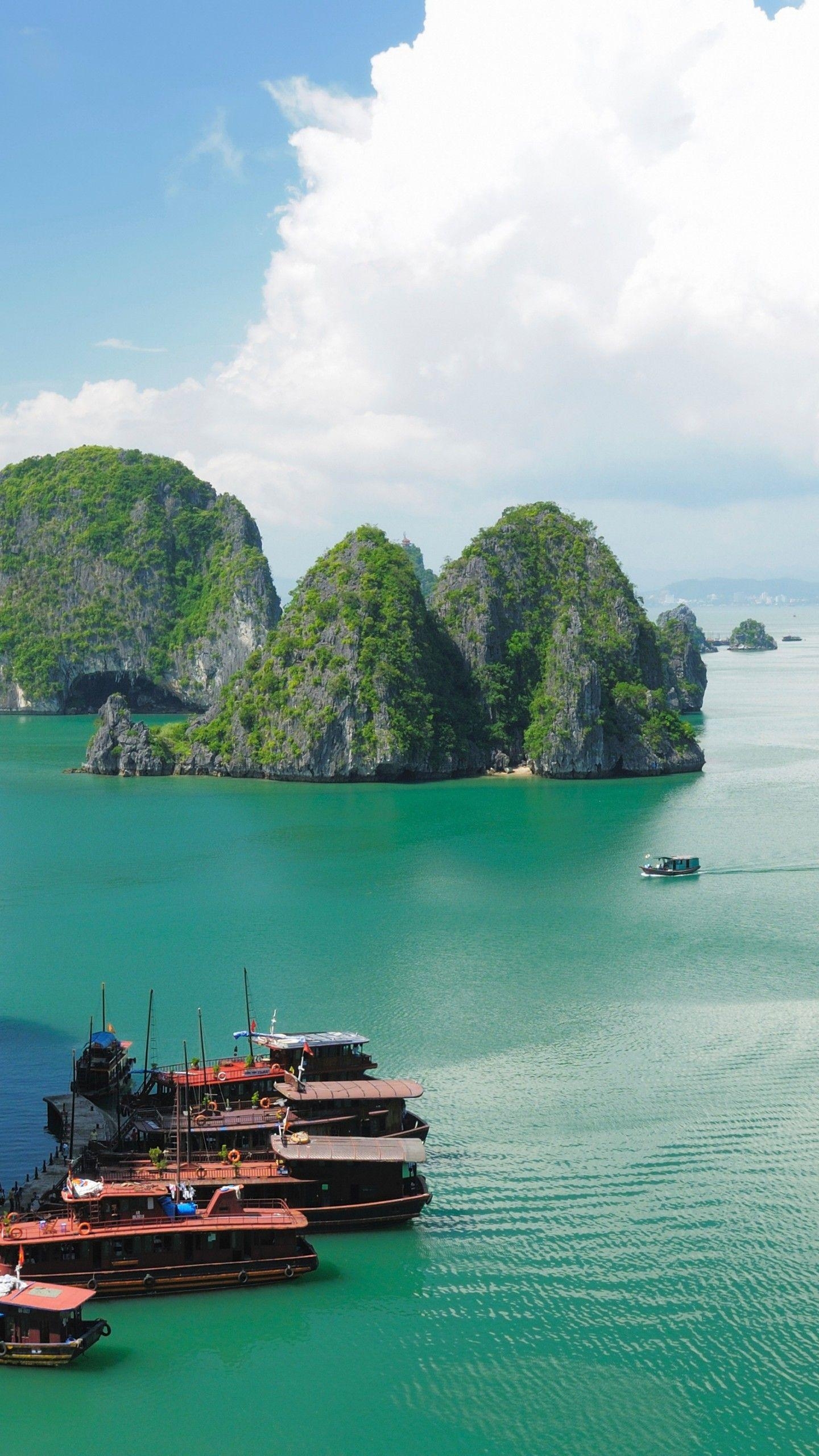 Ha Long Bucht, 5K, Vietnam, Natur, 1440x2560 HD Handy