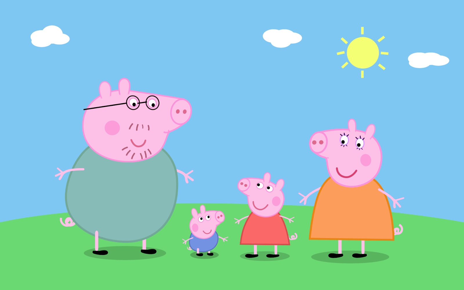 Peppa Pig, Gruppe 66, Kinderanimation, Cartoon-Serie, 1600x1000 HD Desktop