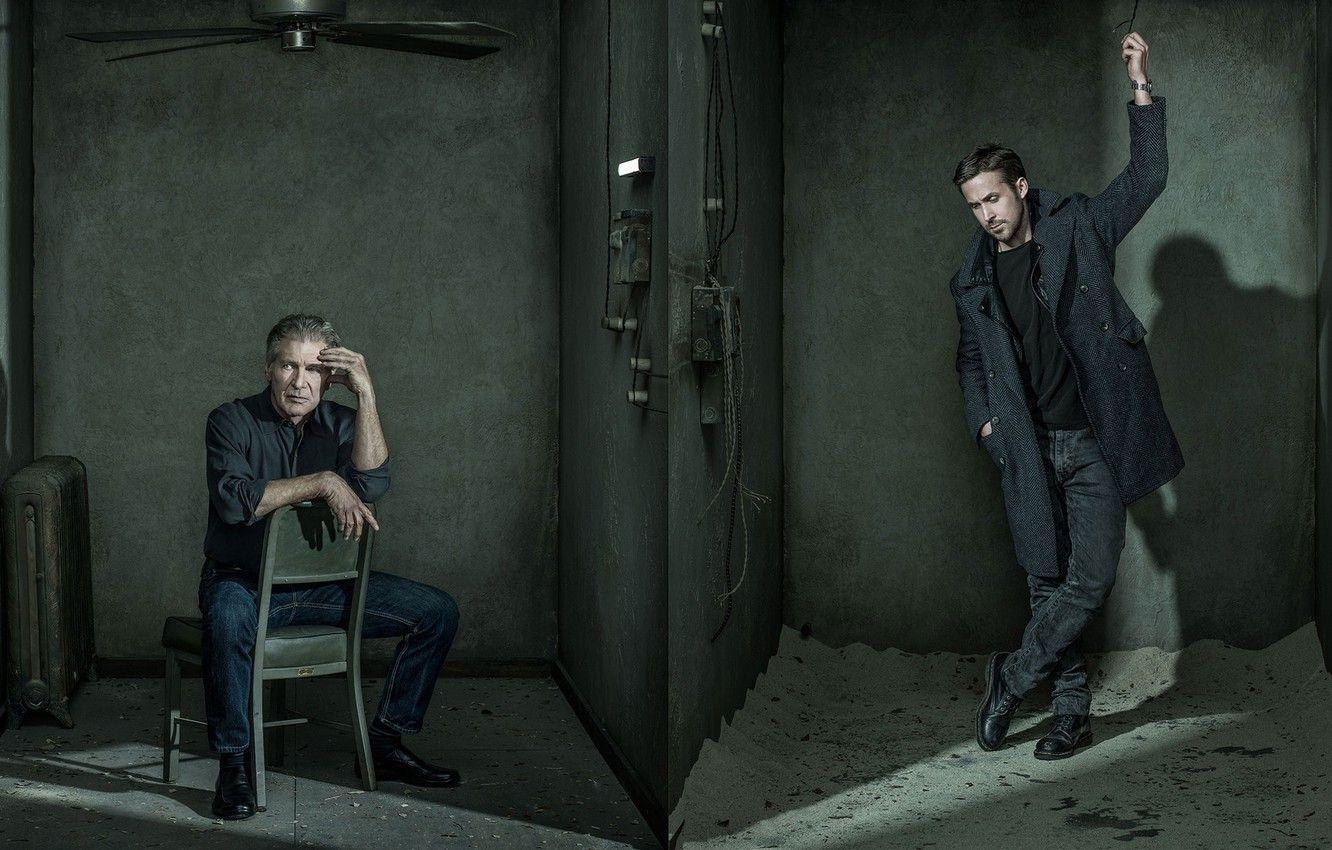 Harrison Ford, Ryan Gosling, Filmstars, Hollywood, Schauspielerduo, 1340x850 HD Desktop