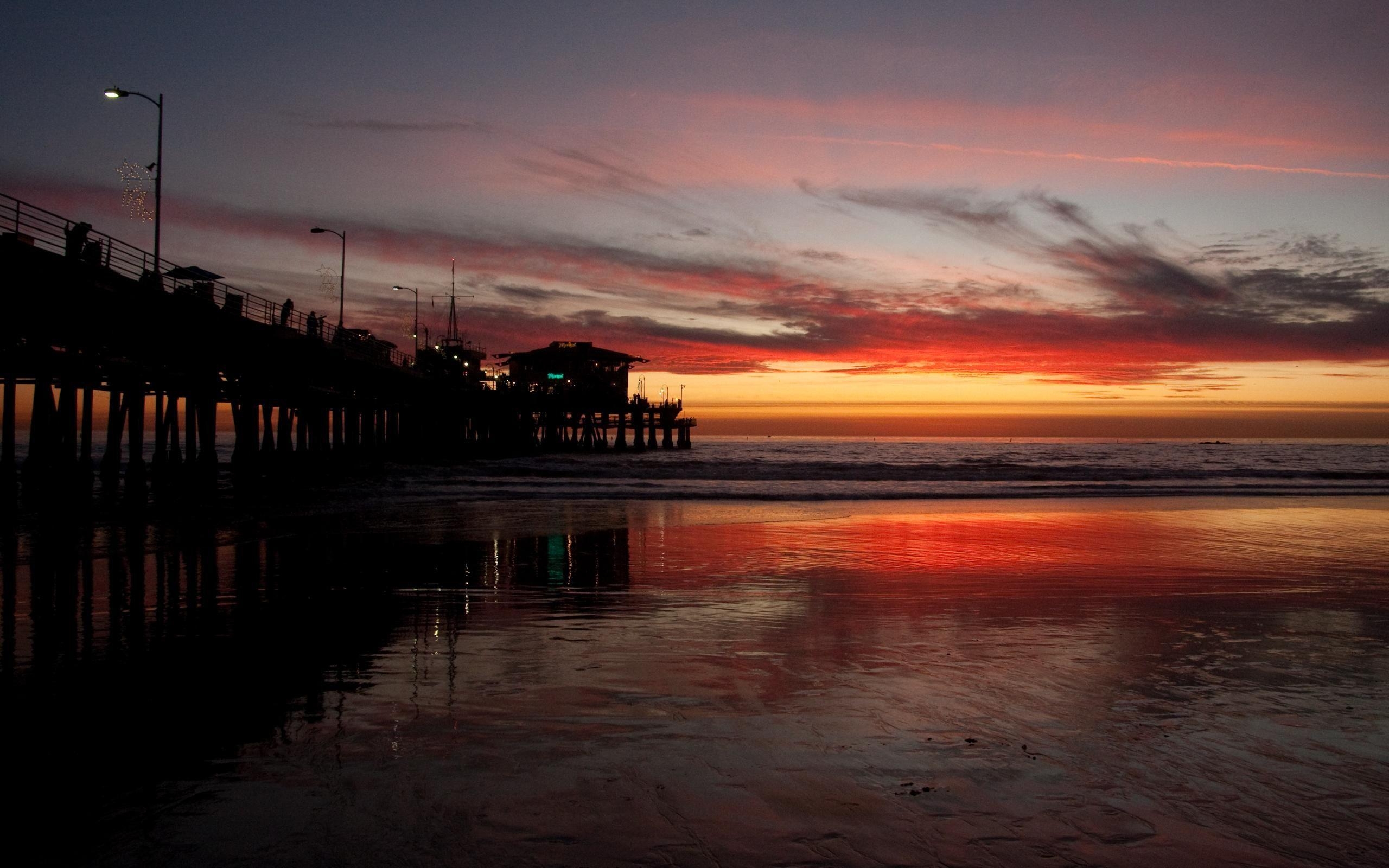 Long Beach, Sonnenuntergang, ID 128335, Reisen, 2560x1600 HD Desktop