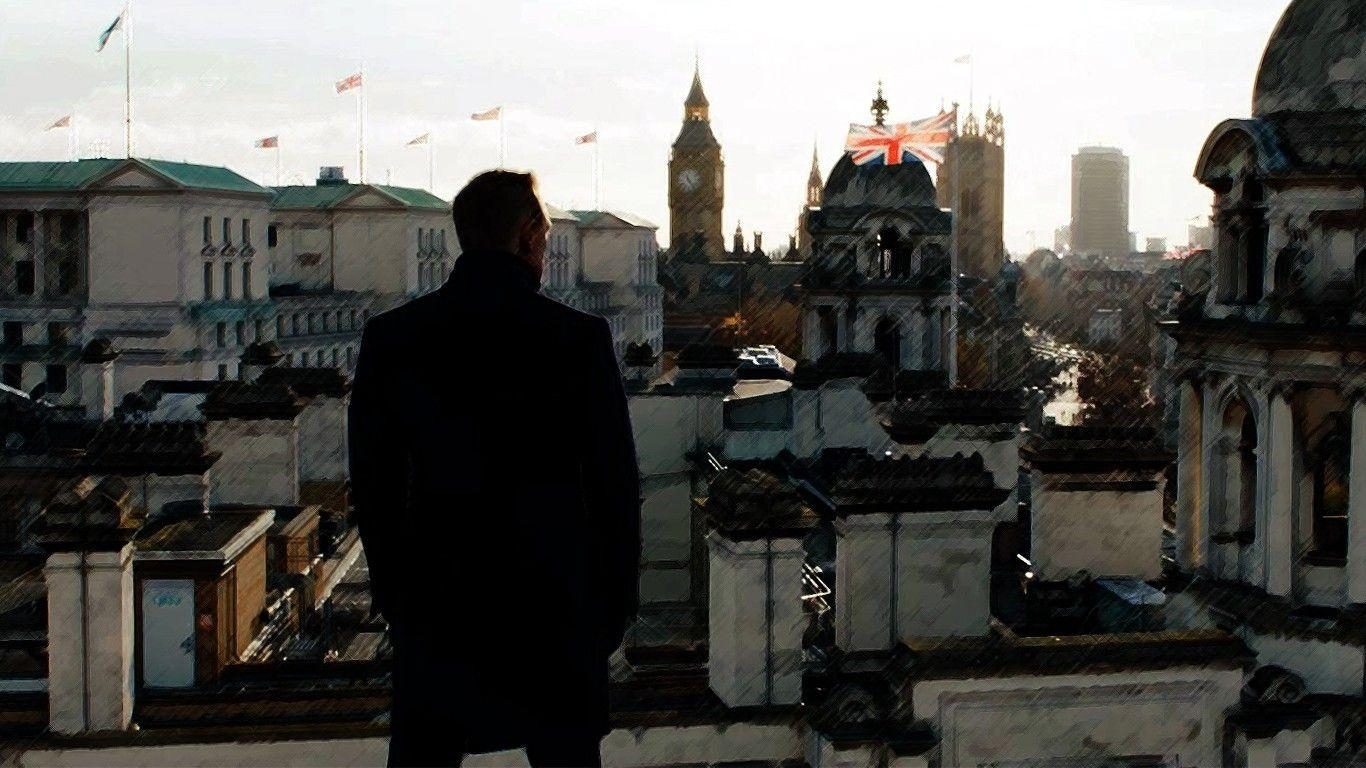 Skyfall, Hollywood, Daniel Craig, Action, Film, 1370x770 HD Desktop