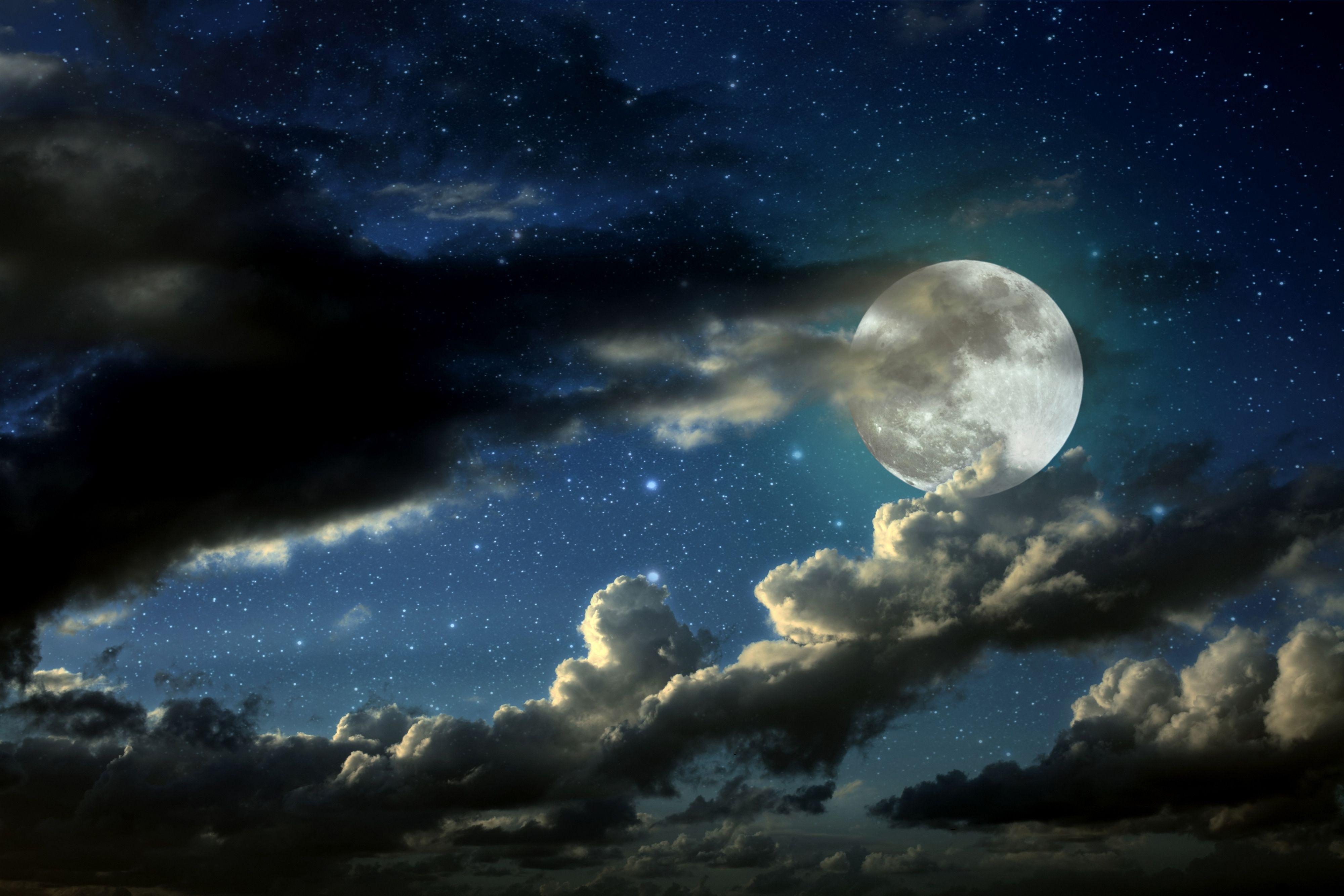 Mond, Weltraum, Hintergrundbild, Nacht, Himmel, 4000x2670 4K Desktop