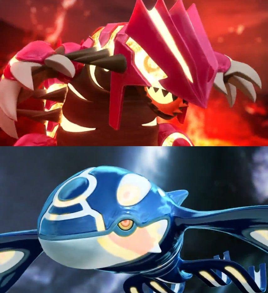 Primal Kyogre, Primal Groudon, Anime, Kampf, Pokémon, 860x940 HD Handy