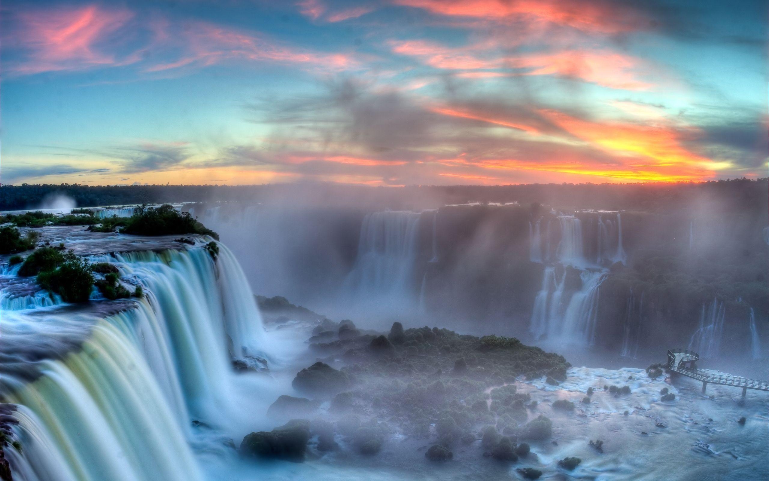 Iguazú-Wasserfälle, Südamerika, Wasserfall, Naturwunder, Regenwald, 2560x1600 HD Desktop