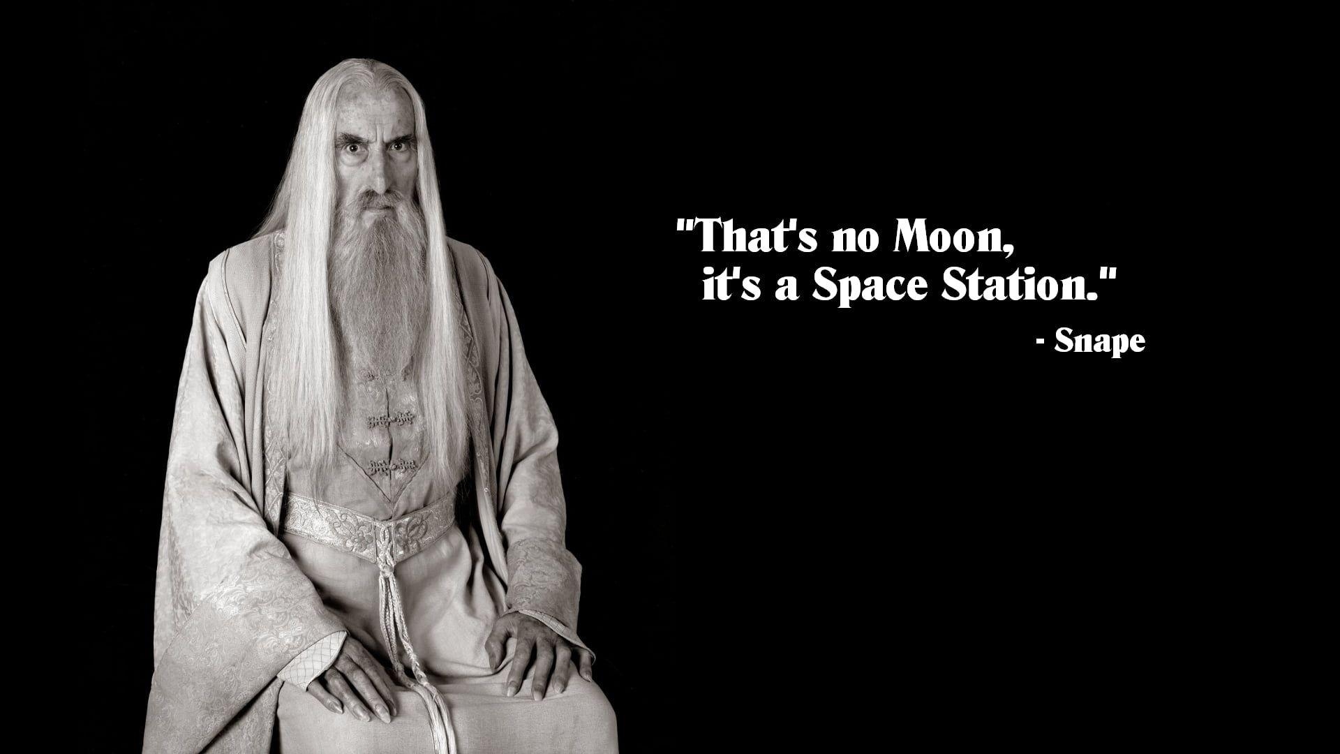 Snape Humor, Saruman, Weltraumstation, Filmzitate, Fantasy, 1920x1080 Full HD Desktop