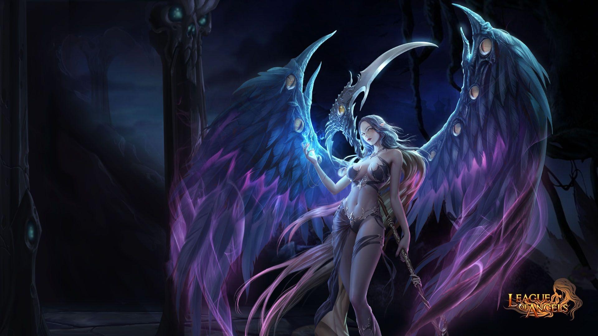 League of Angels, Hd, Gtarcade, Engel, Fantasykunst, 1920x1080 Full HD Desktop