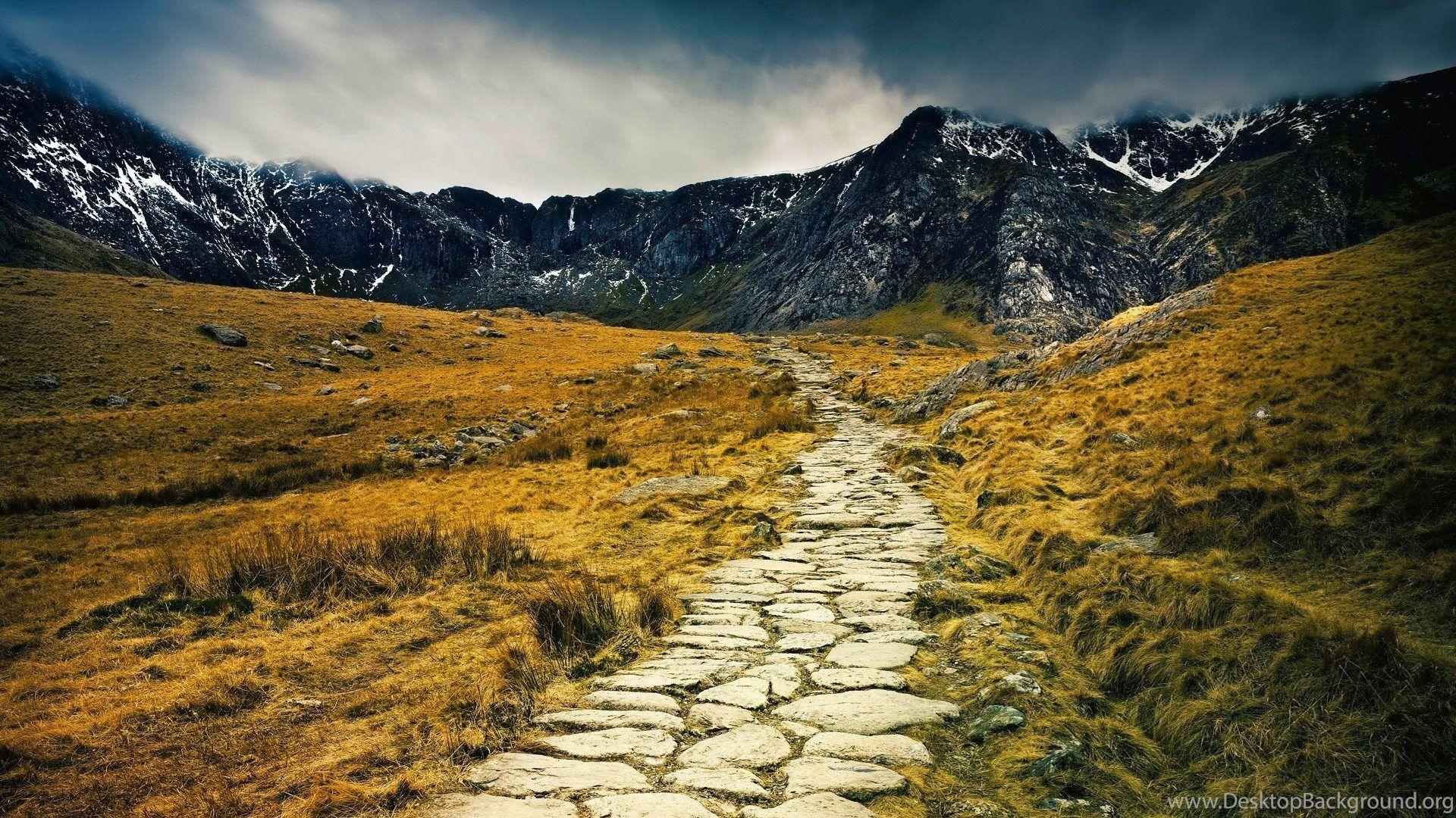 Steinpfad, Wales, Hochland, Hintergrund, 1920x1080 Full HD Desktop