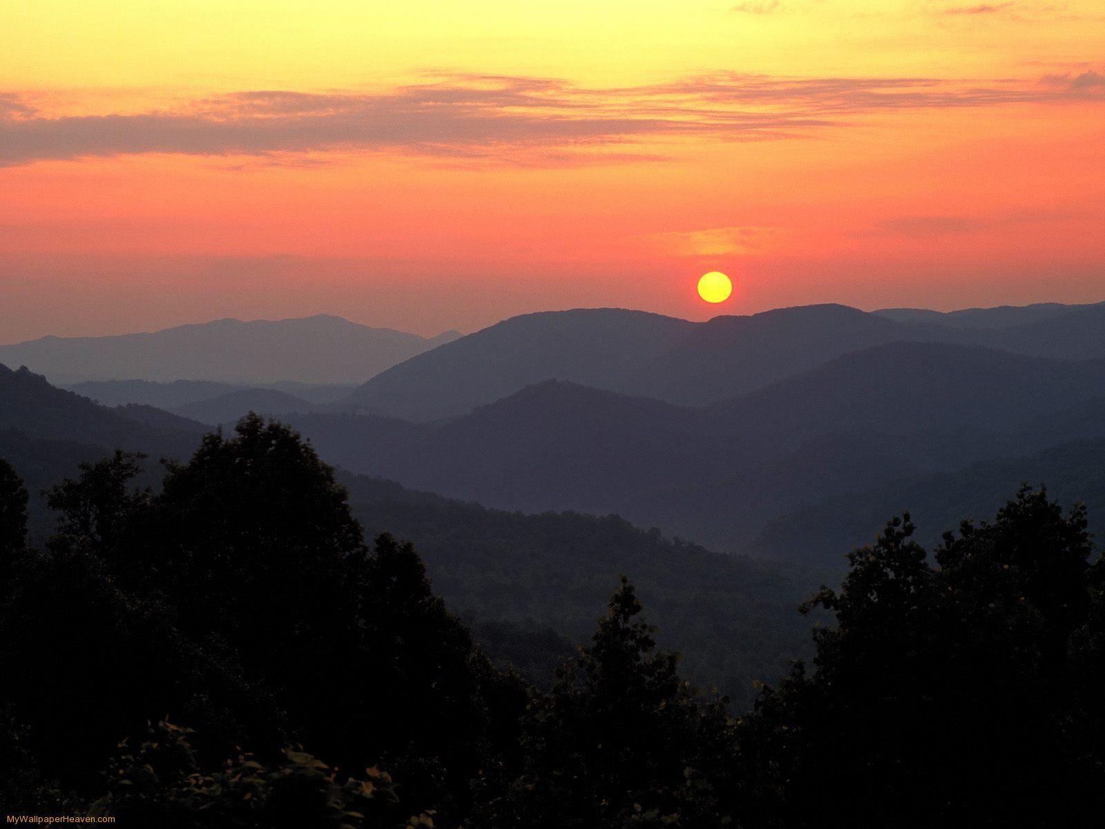 Maloney Point, Sonnenaufgang, Smoky Mountains, USA, Natur, 1600x1200 HD Desktop