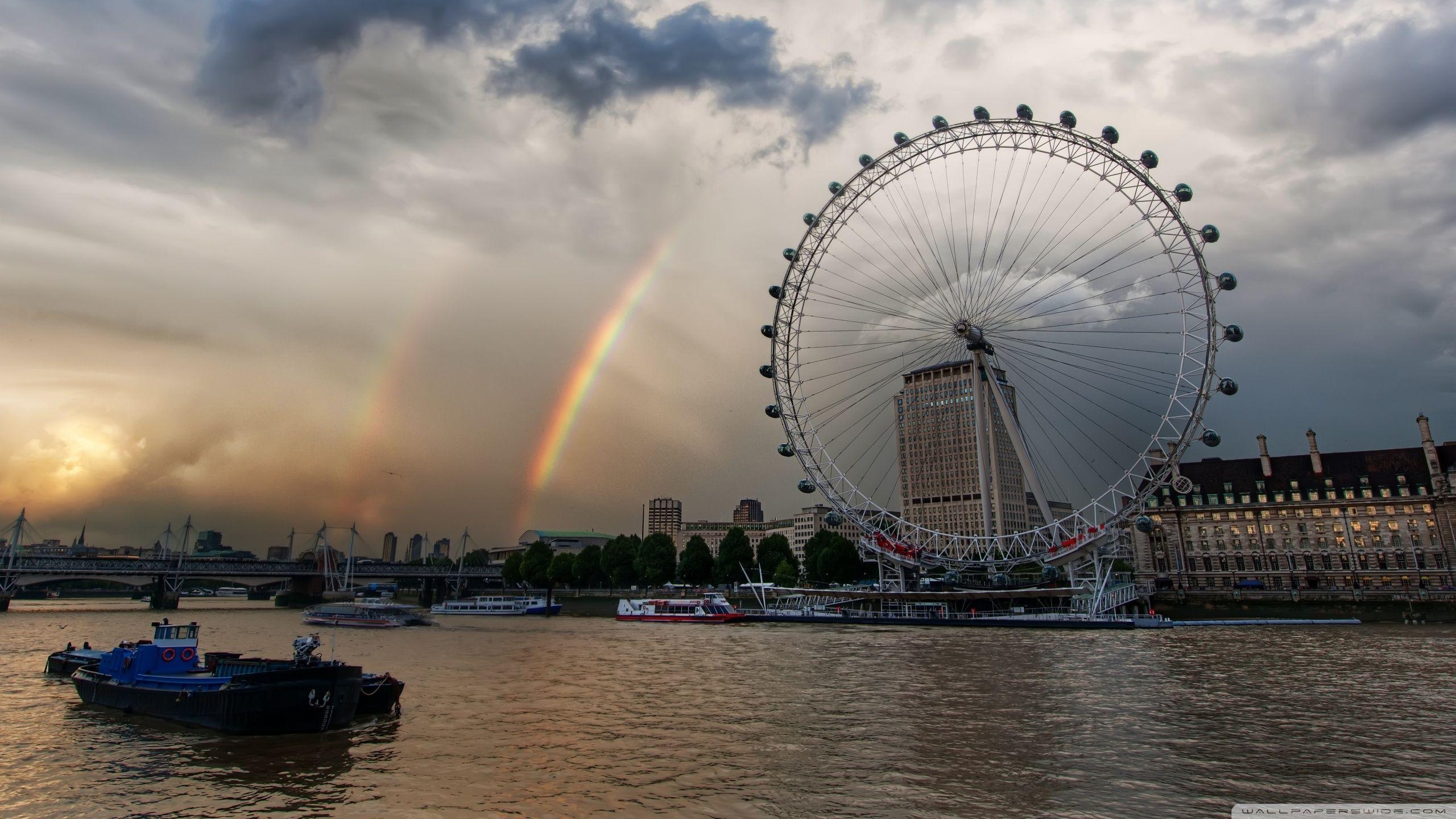 London Eye, Hintergrund, Bild, Reisen, Großbritannien, 2560x1440 HD Desktop