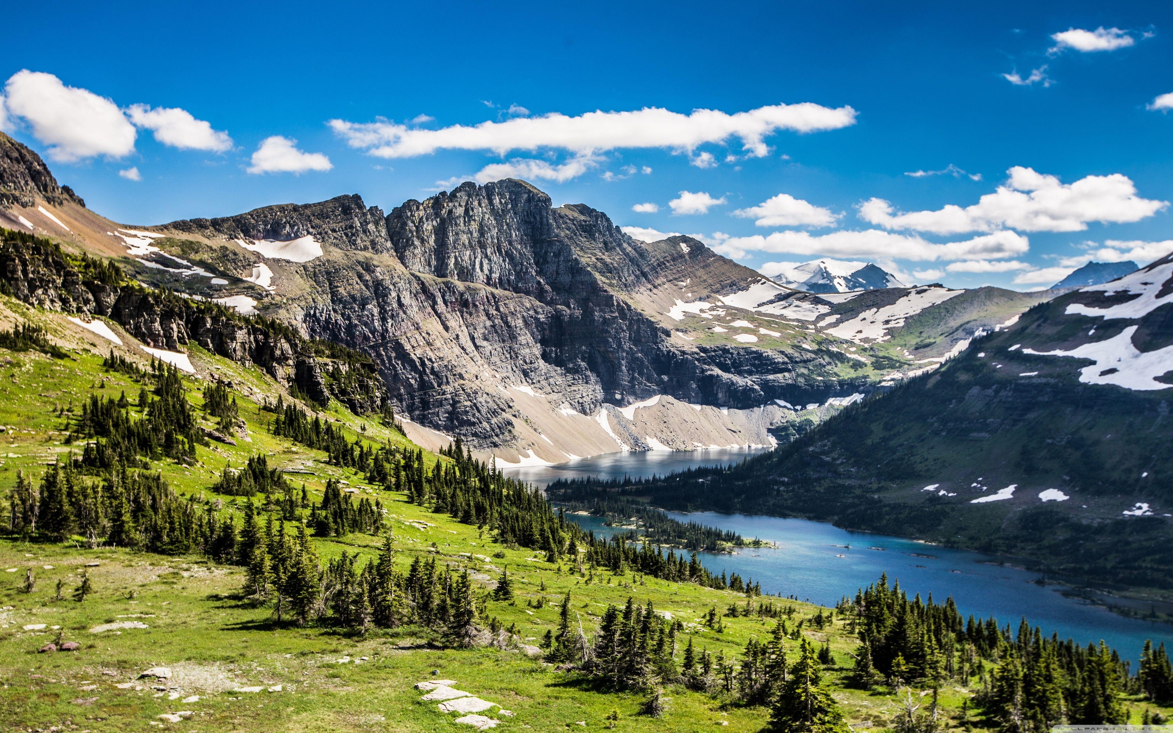 Versteckter See, Gletscher Nationalpark, Montana, 4K, USA, 3840x2400 4K Desktop