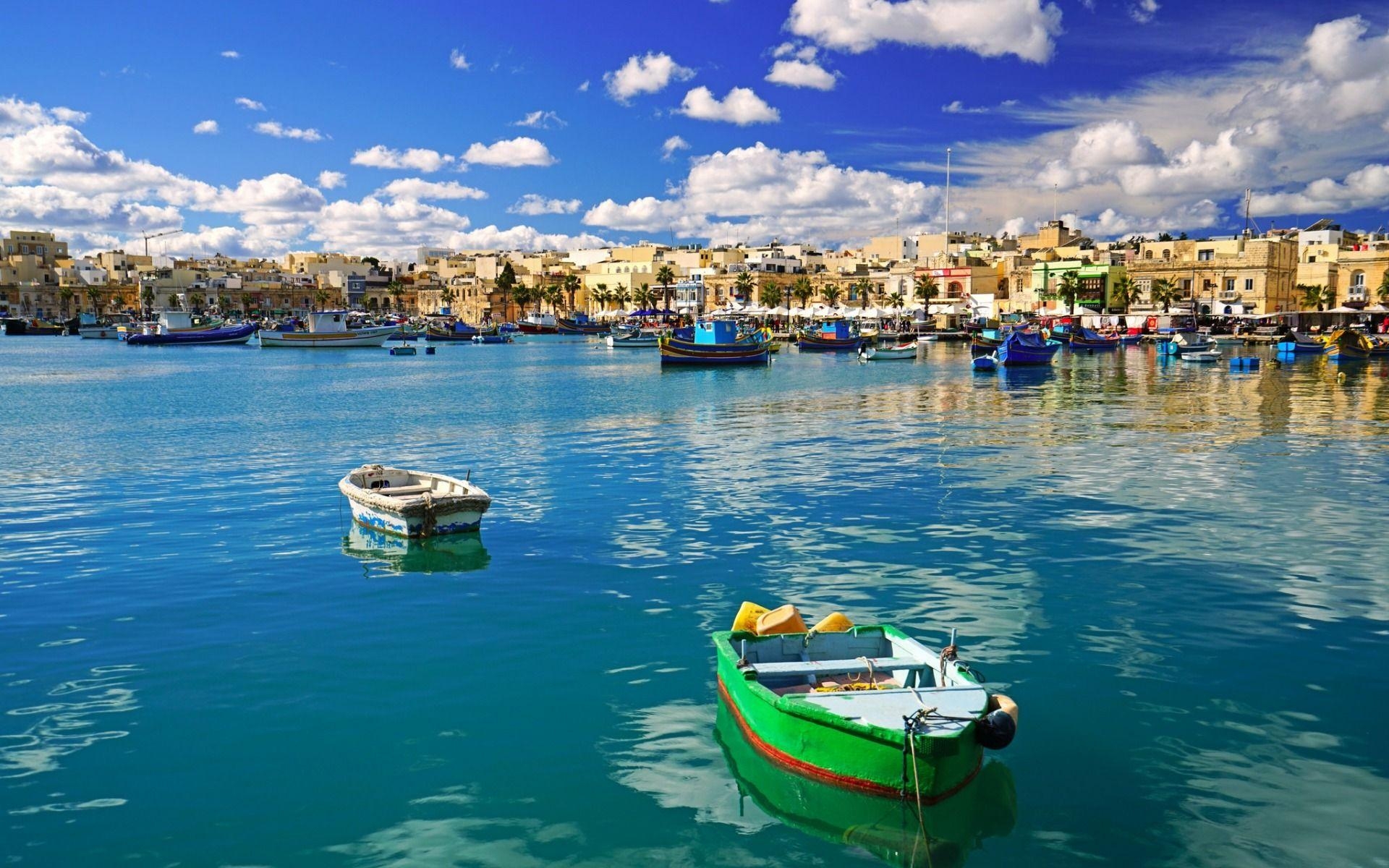 Malta, Hafen, Sommer, Mittelmeer, Download, 1920x1200 HD Desktop