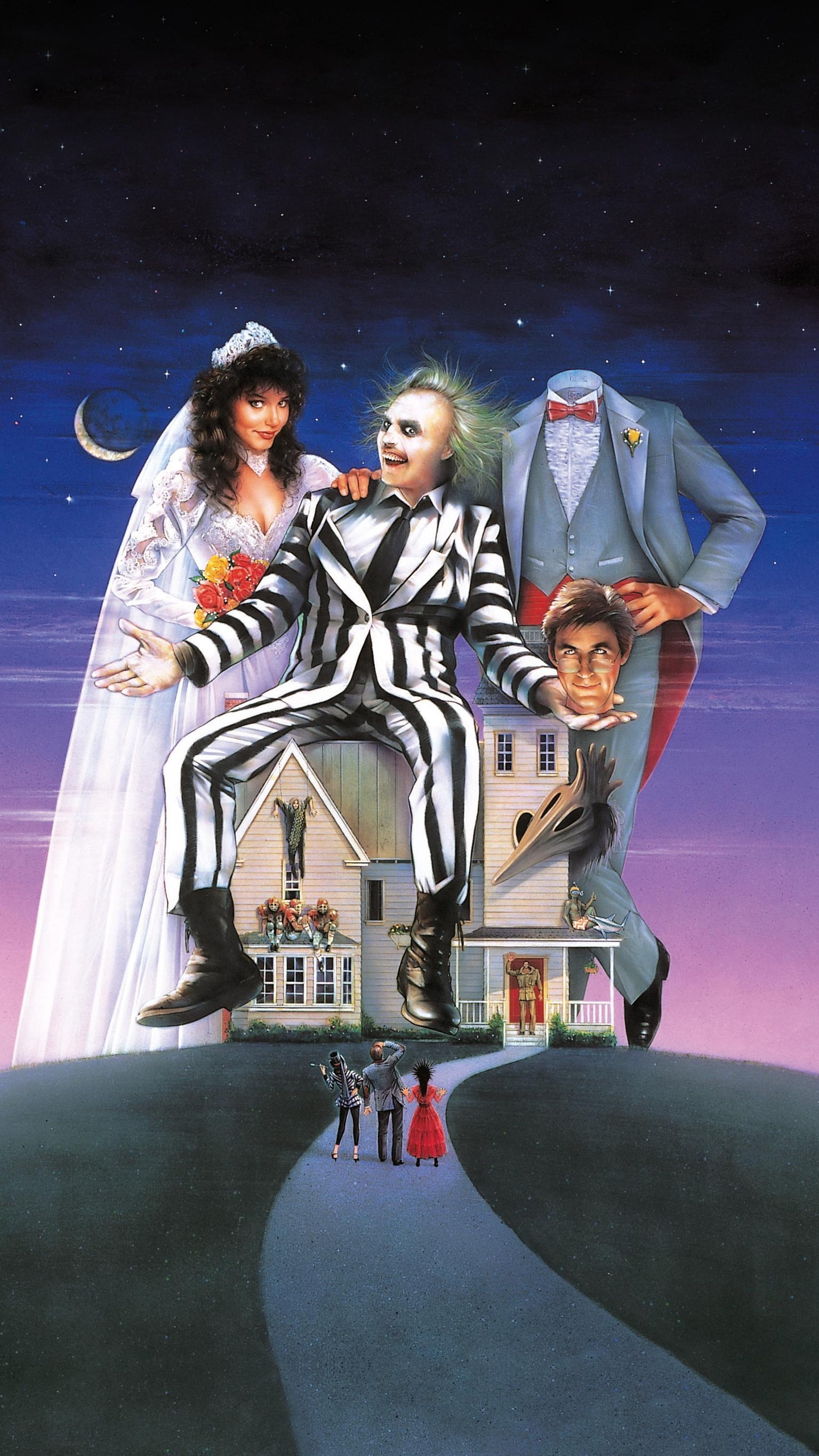 Beetlejuice, 1988, Telefon-Hintergrund, Kultfilm, Tim Burton, 1540x2740 HD Handy