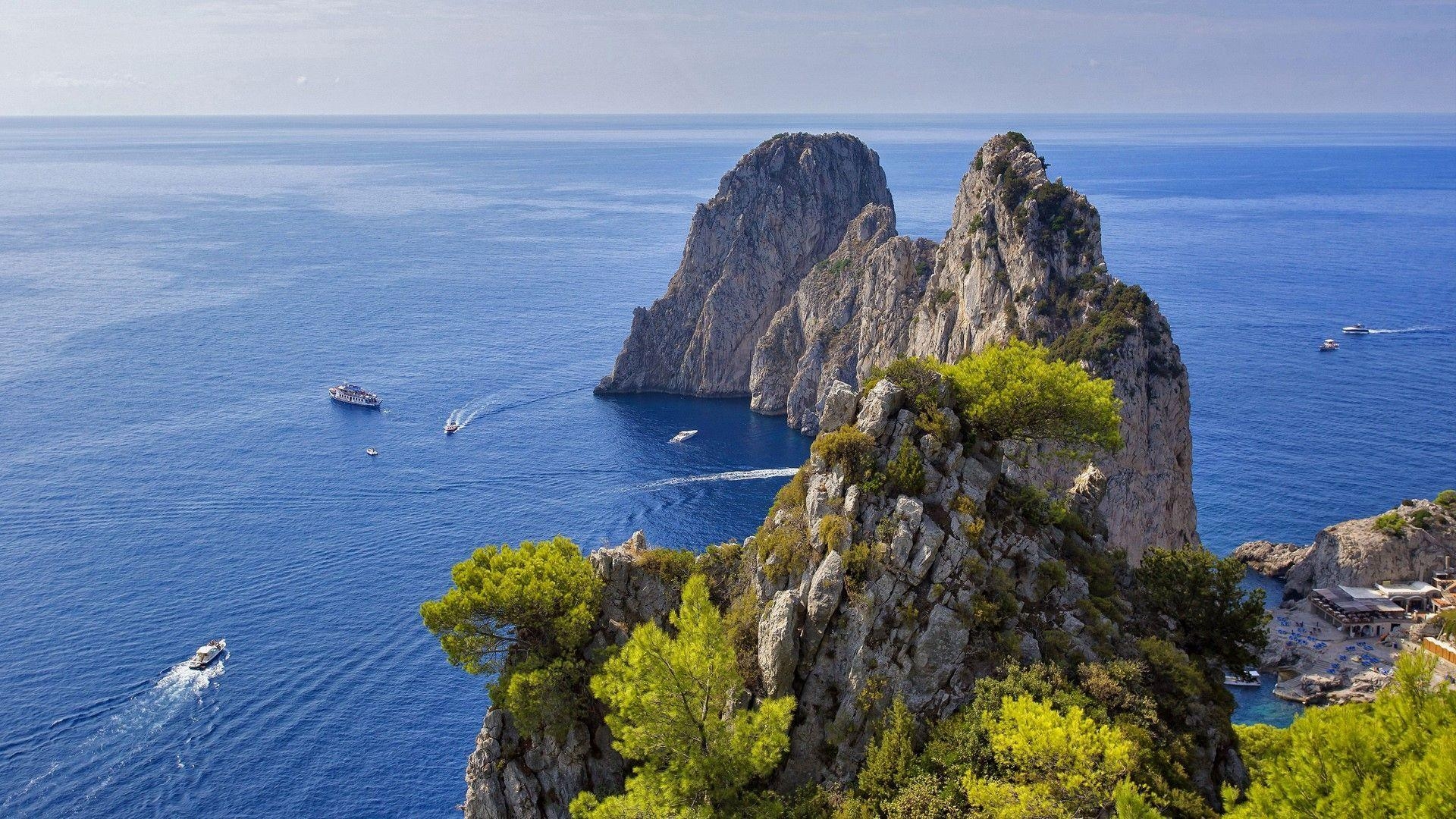 Capri Insel, Italien, HD Bild, Hintergrund, 1920x1080 Full HD Desktop