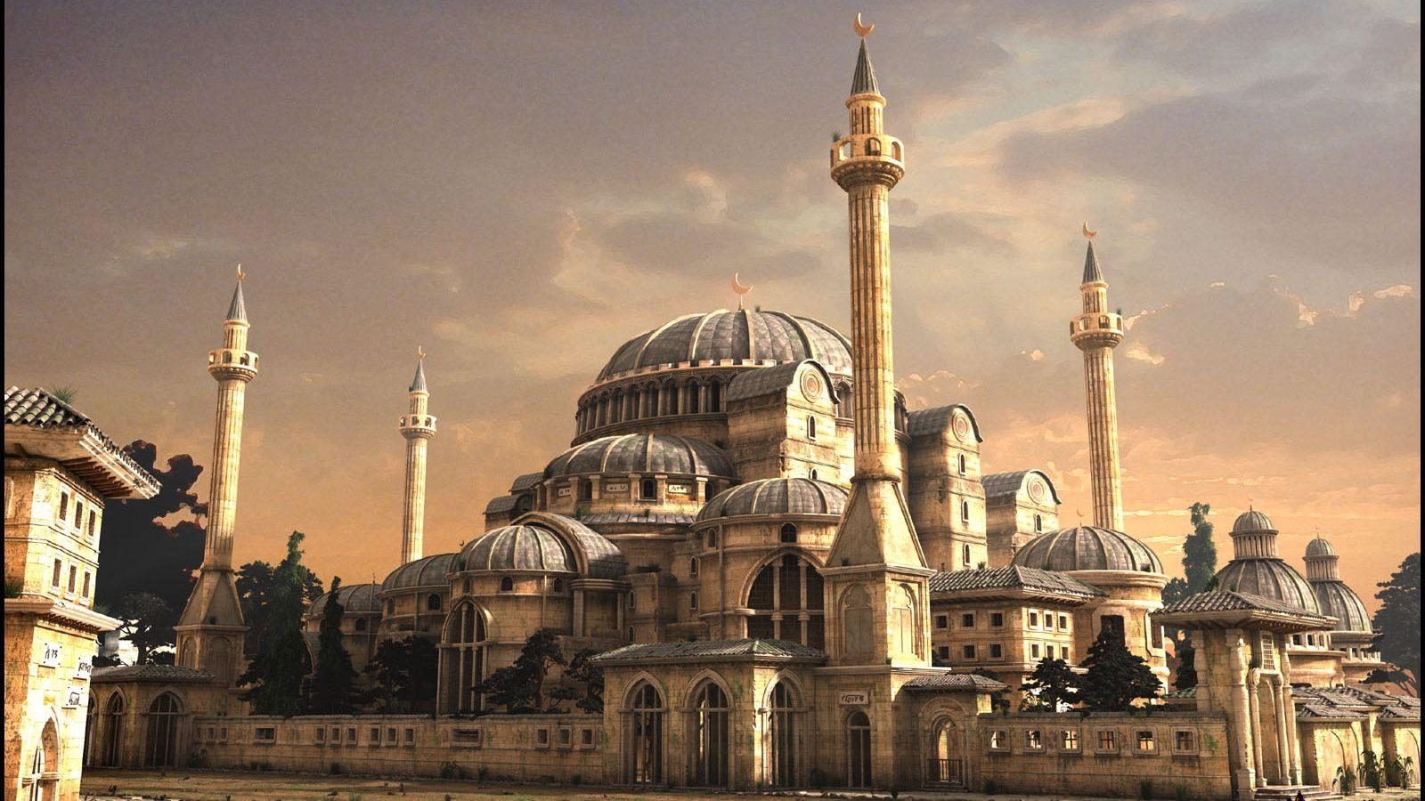 Hagia Sophia, Antik, Exterieur, Moschee, Struktur, 1600x900 HD Desktop