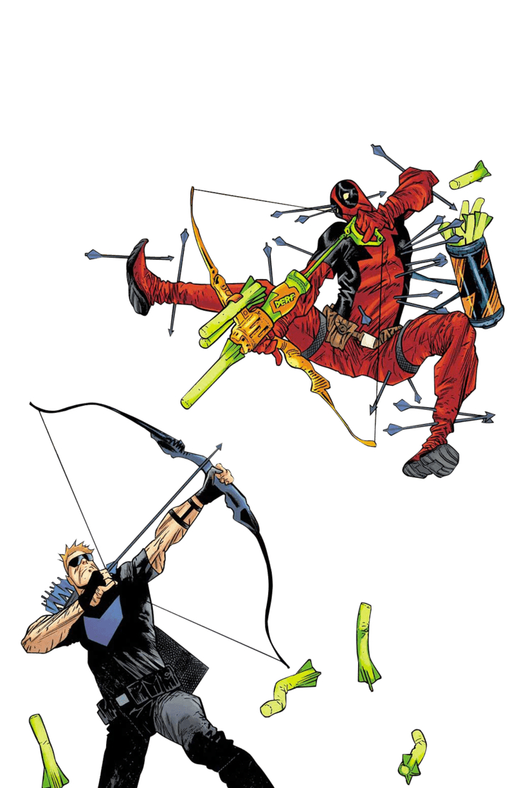 Hawkeye, Deadpool, Render, Marvel, Comics, 720x1120 HD Handy