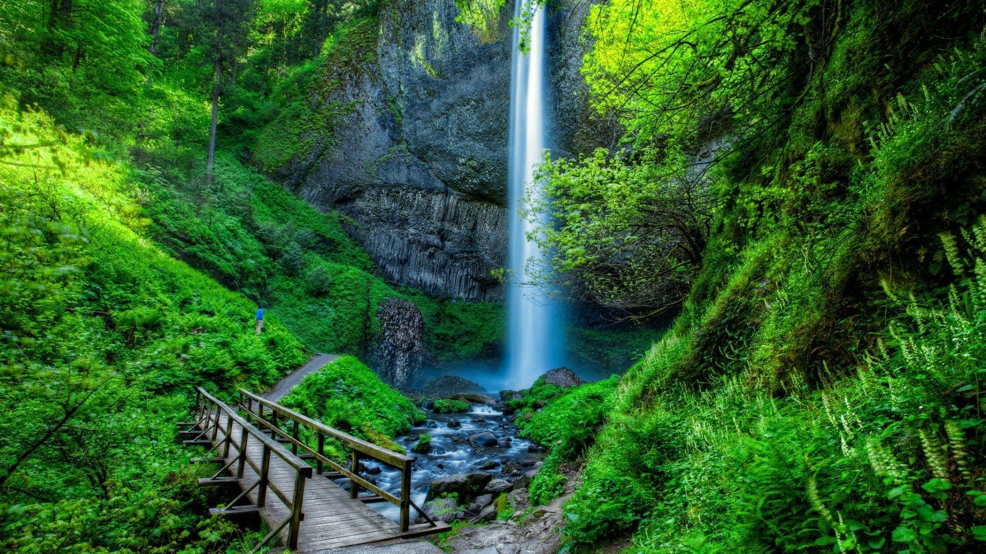 Wasserfall, Naturwunder, majestätisch, Wasser, Landschaft, 1920x1080 Full HD Desktop