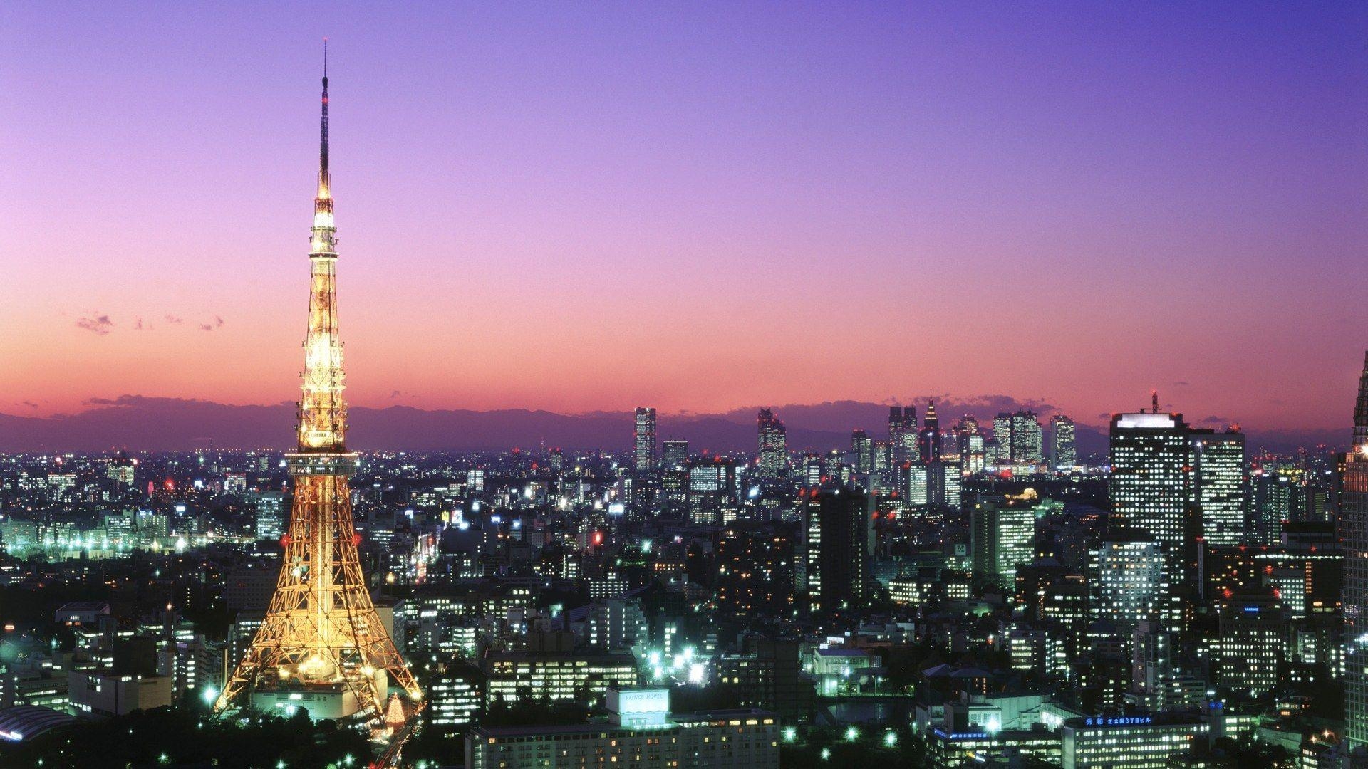 Tokyo Tower, Nacht, Schön, Japan, Hintergrund, 1920x1080 Full HD Desktop