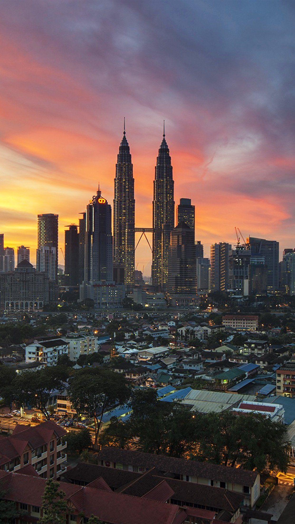 iPhone 6, Malaysia, Petronas Zwillingstürme, Hintergrund, 1250x2210 HD Handy