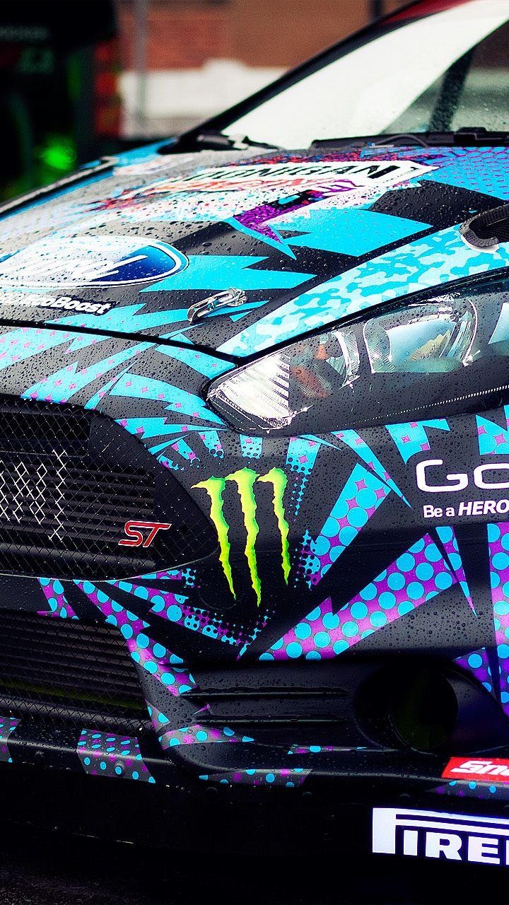 Ken Block, Fiesta, GoPro, Vorderansicht, Ford, 720x1280 HD Handy